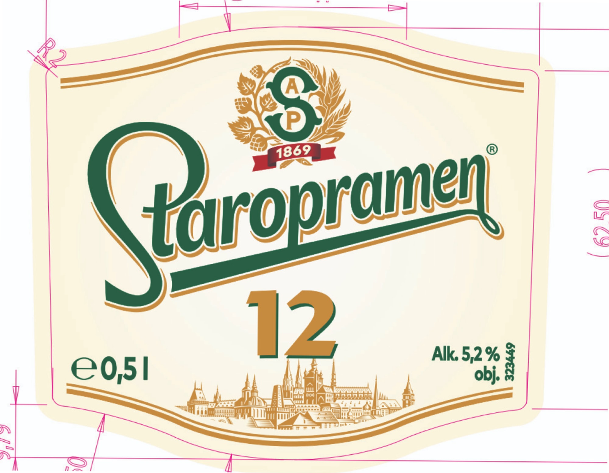 12 by Staropramen - beer label