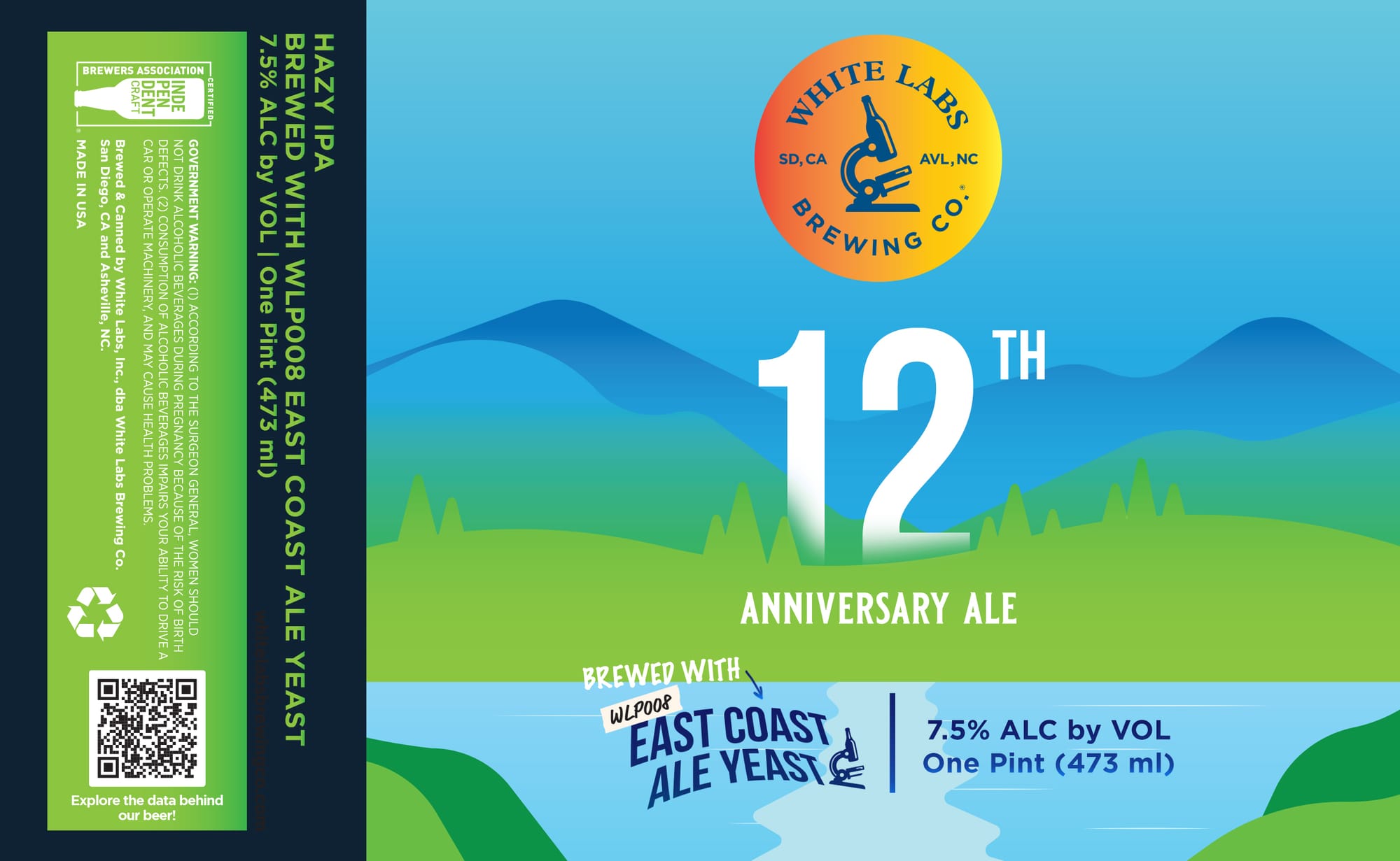 12th Anniversary Ale by White Labs Brewing Co. - beer label