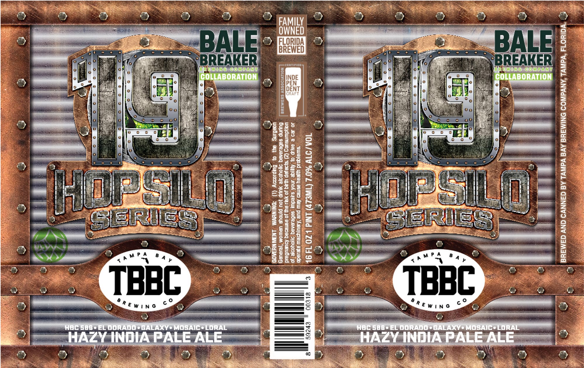 1919 Hop Silo Series by Tampa Bay Brewing Co. - beer label