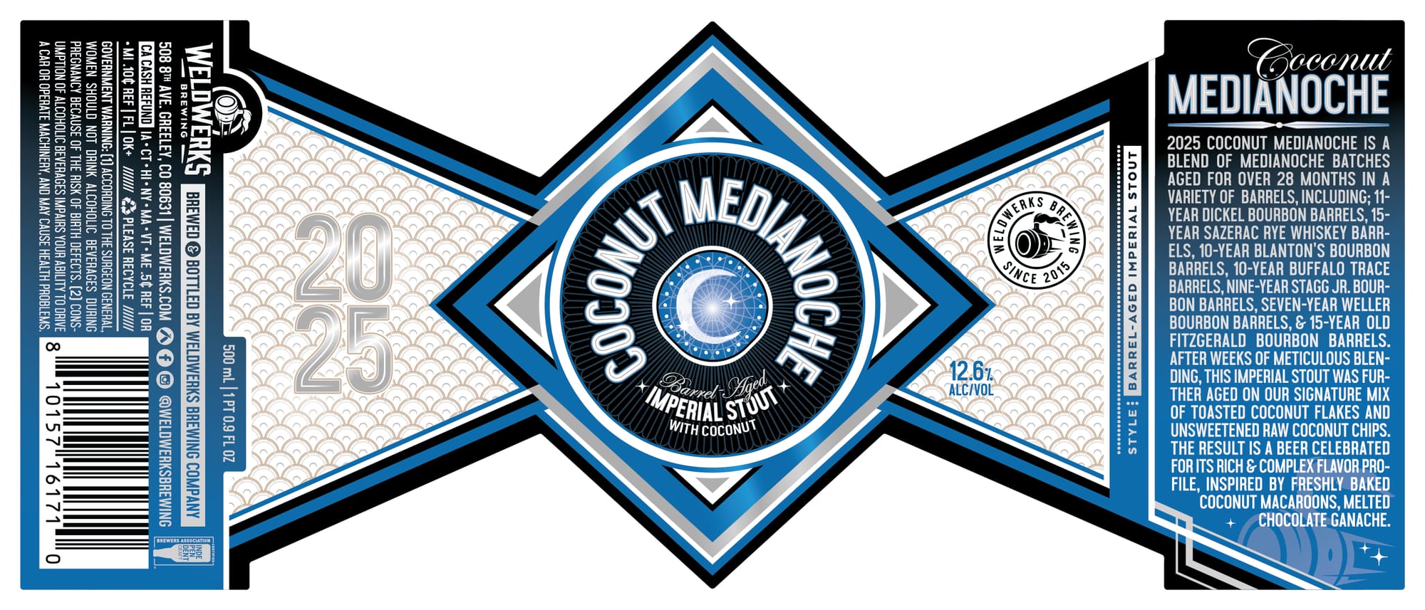 2022 Medianoche by WeldWerks Brewing - beer label