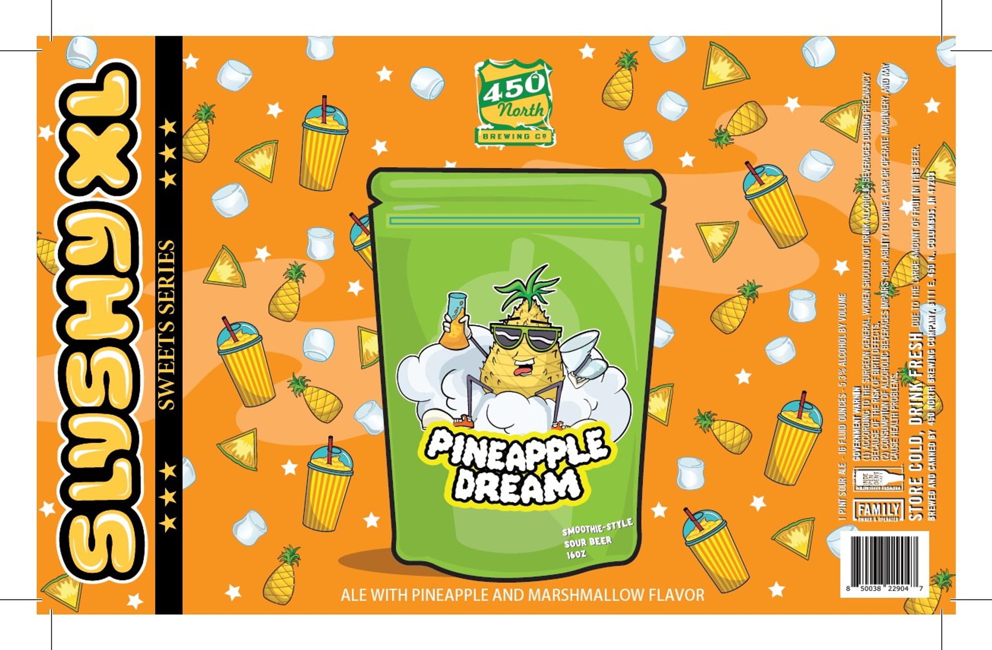 Pineapple Dream by 450 North Brewing Co. - beer label