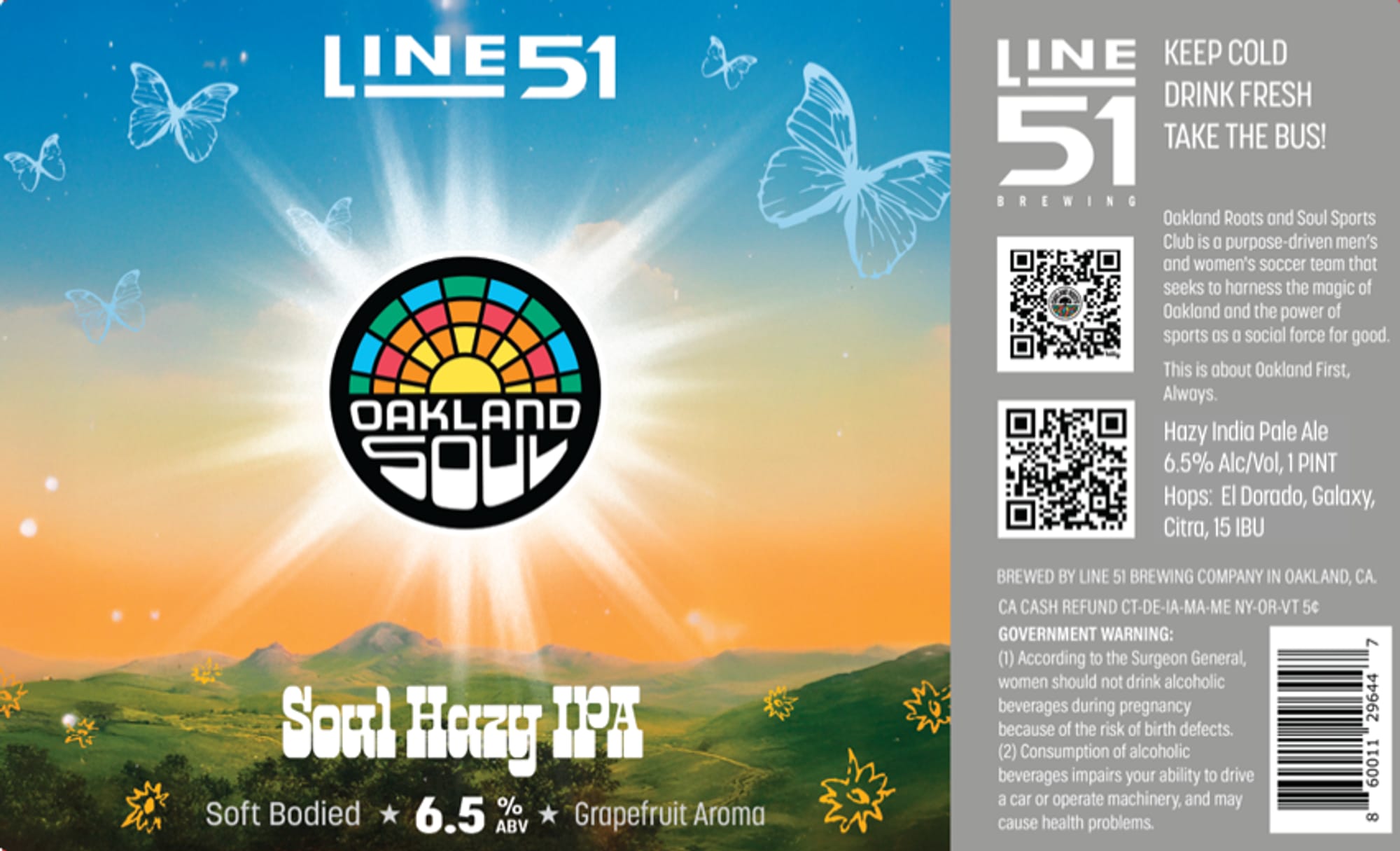 Soul Hazy IPA by Line 51 Brewing - beer label