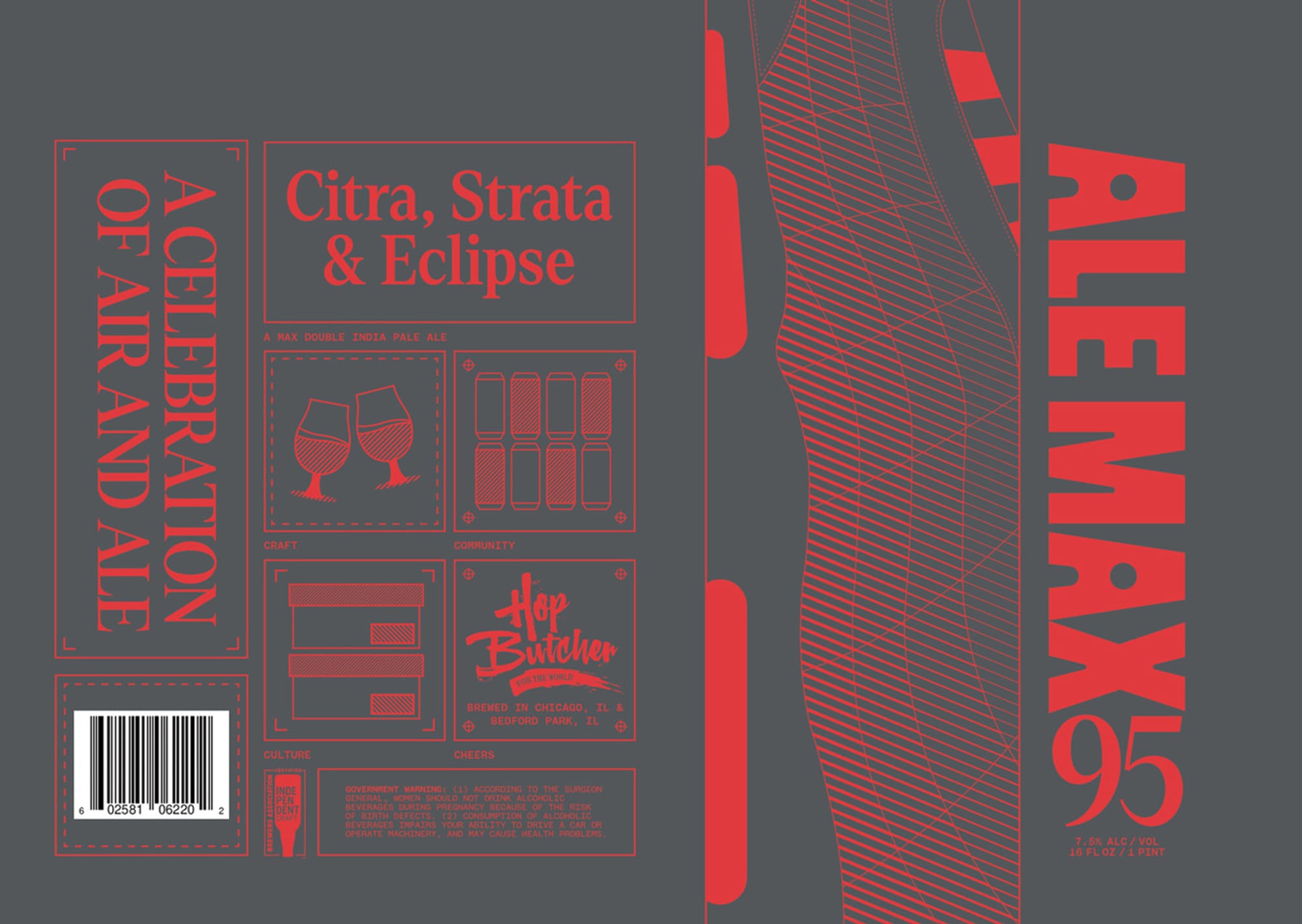 A Celebration of Air and Ale by Hop Butcher for Community - beer label