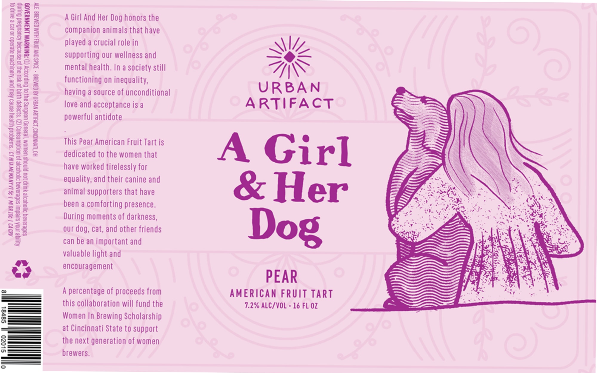 A Girl & Her Dog by Urban Artifact - beer label