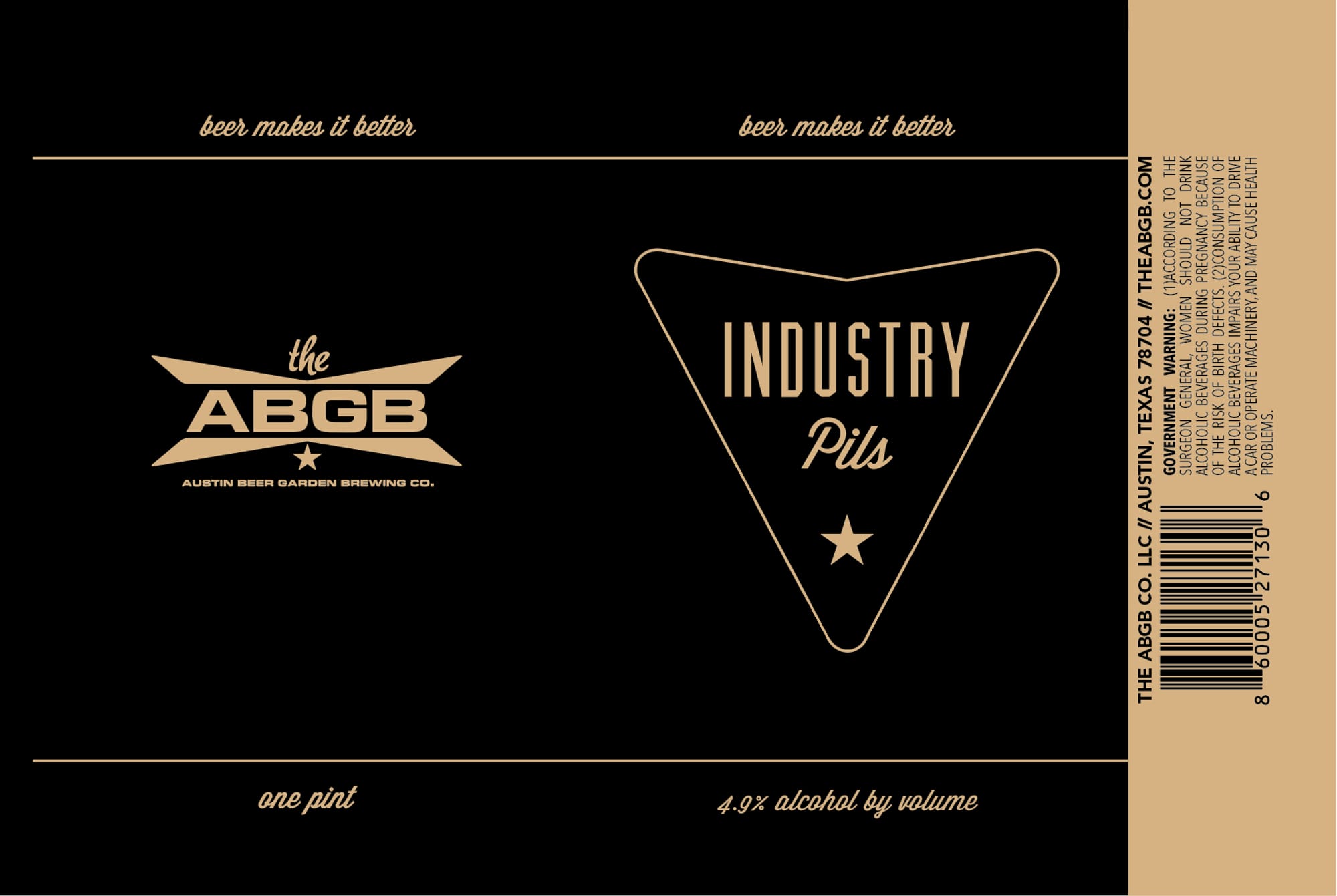 Industry Pils by Austin Beer Garden Brewing Co. - beer label