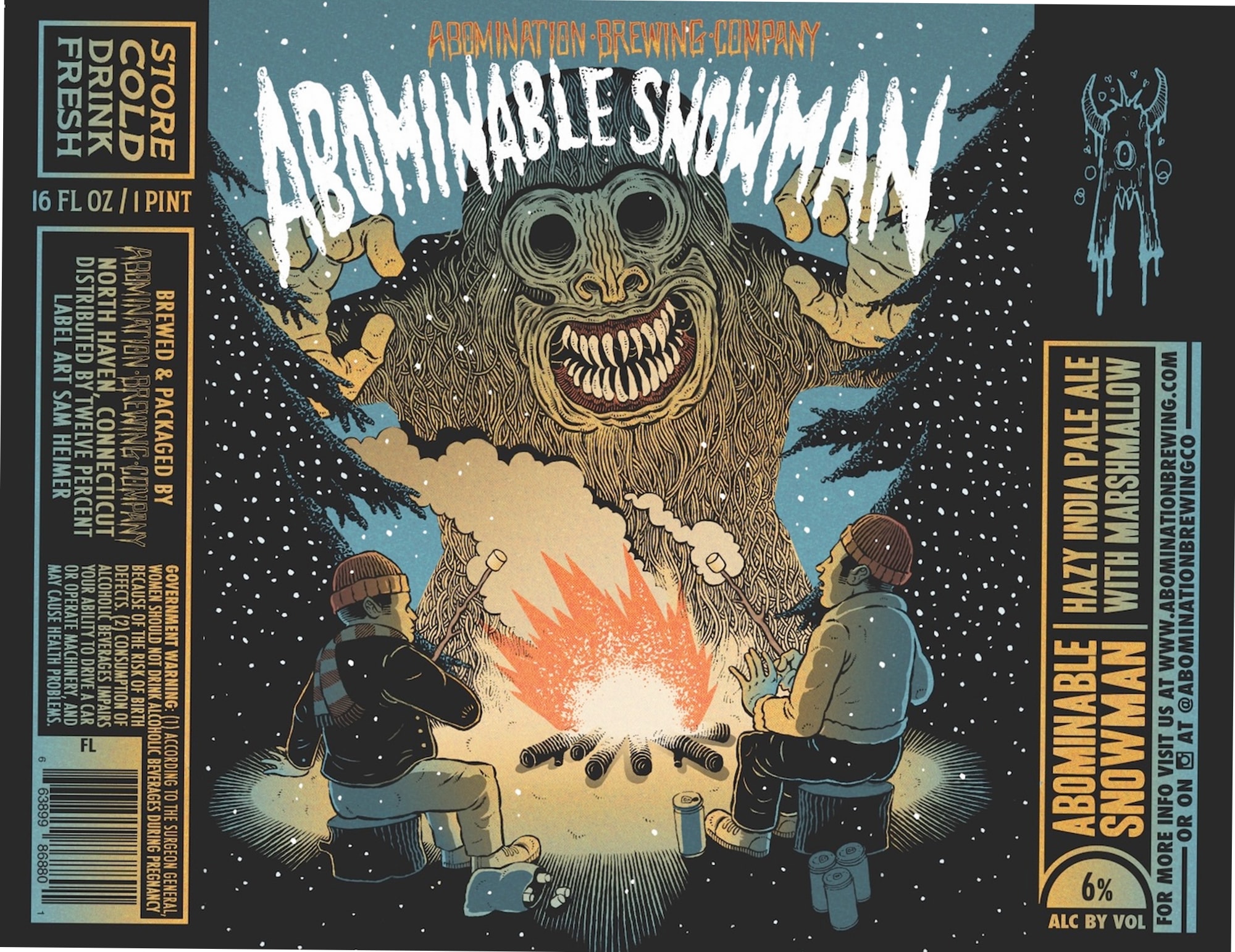 Abominable Snowman by Abomination Brewing Company - beer label