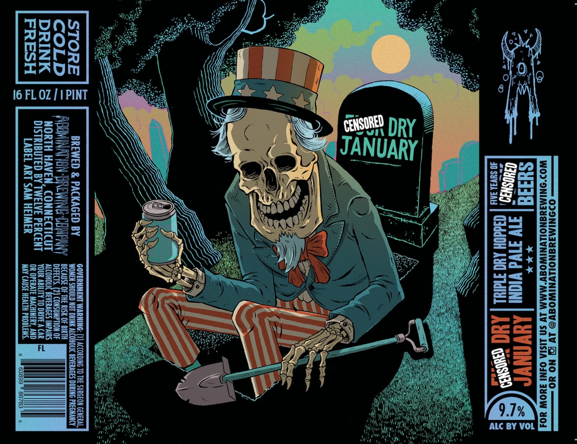 January by Abomination Brewing Company - beer label