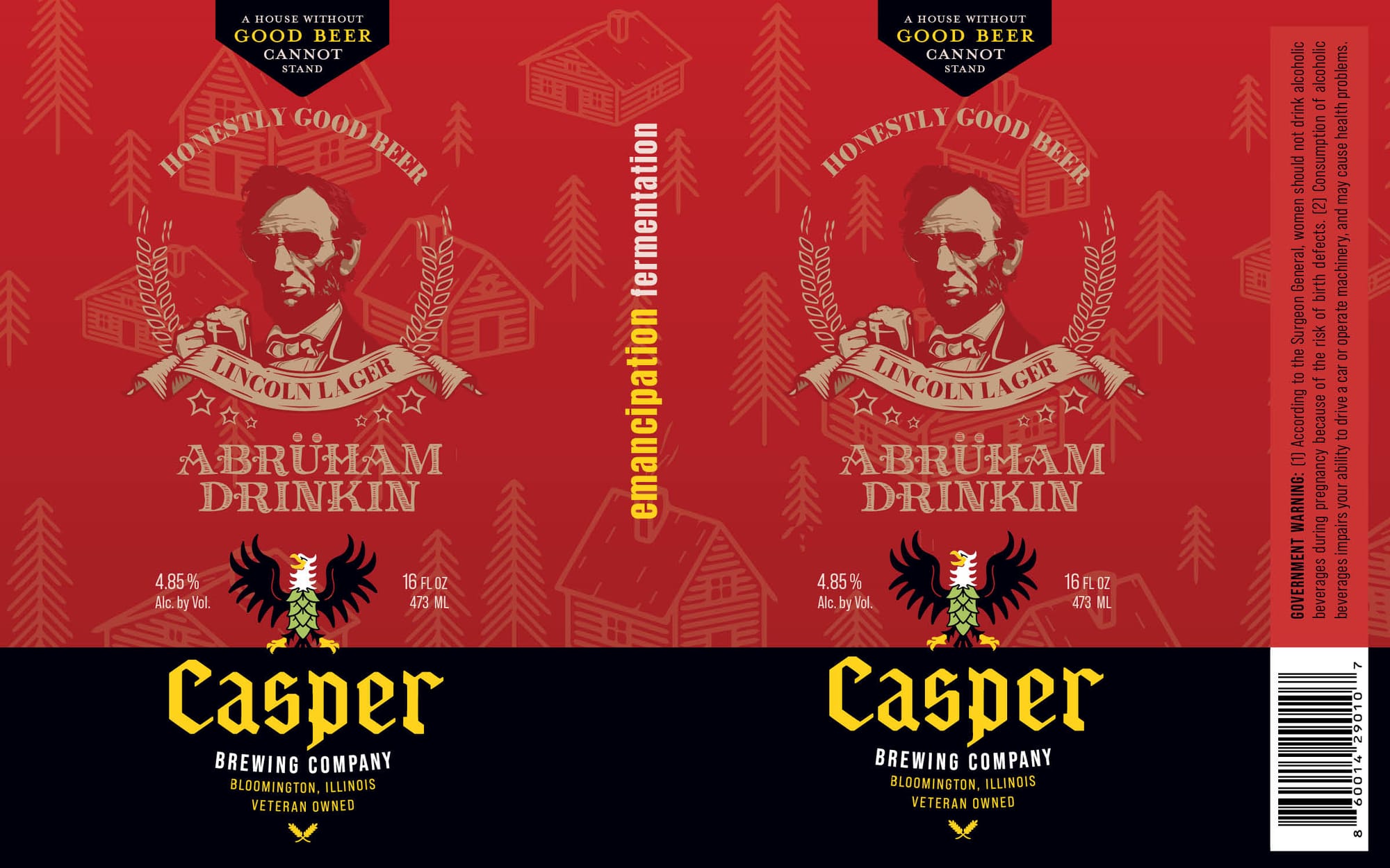 Abraham Drunkin’ by Casper Brewing Company - beer label