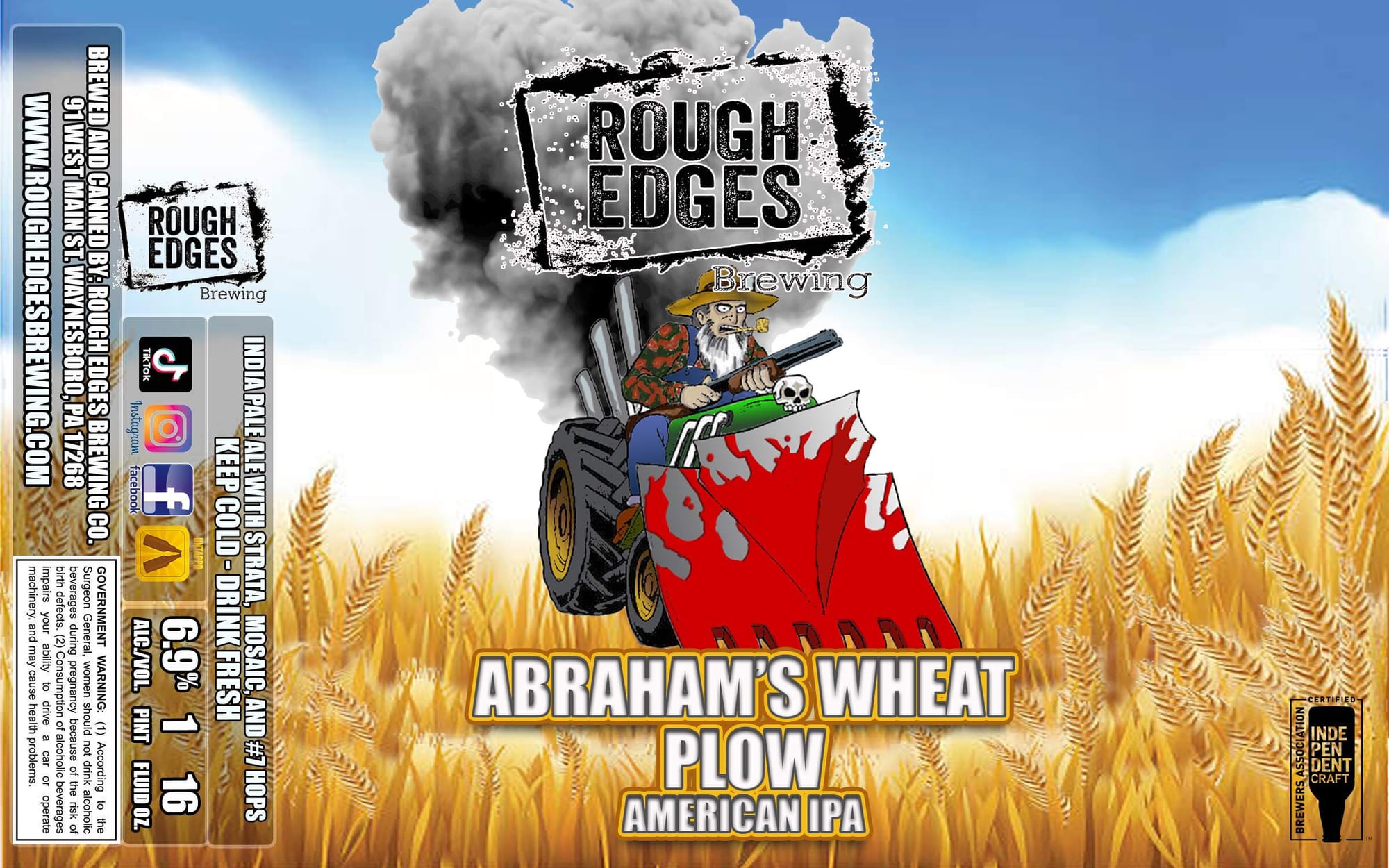 Abraham’s Wheat Plow by Rough Edges Brewing - beer label