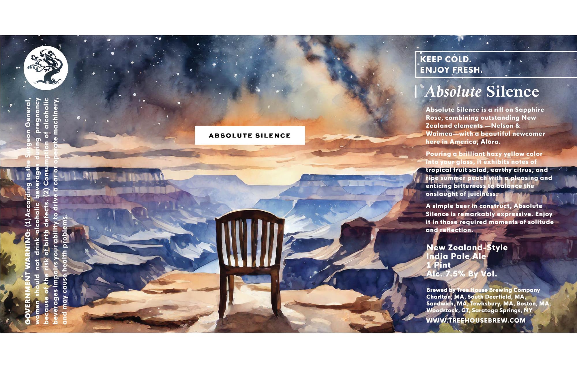 Absolute Silence by Tree House Brewing Company - beer label