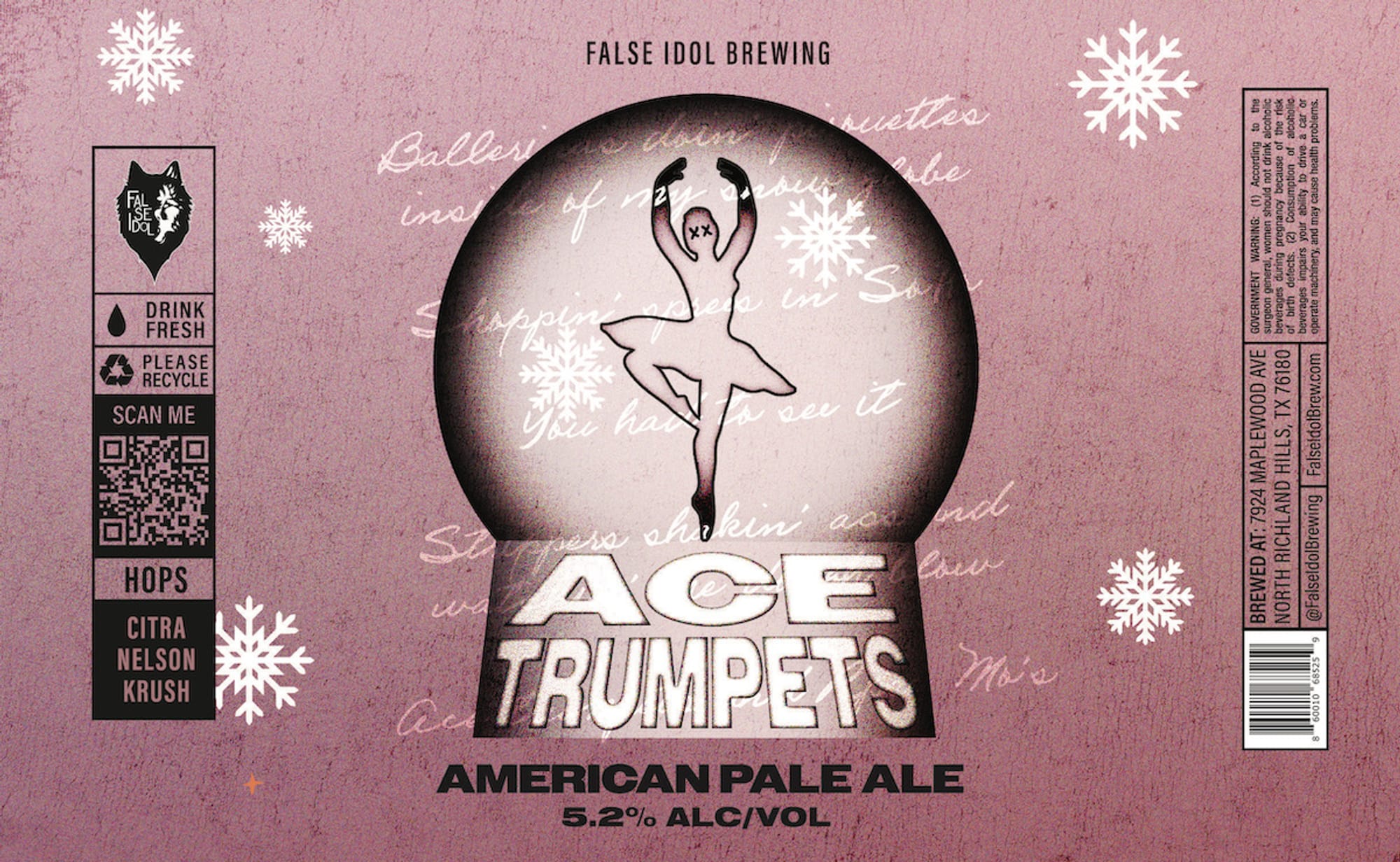 Ace Trumpets by False Idol Brewing - beer label