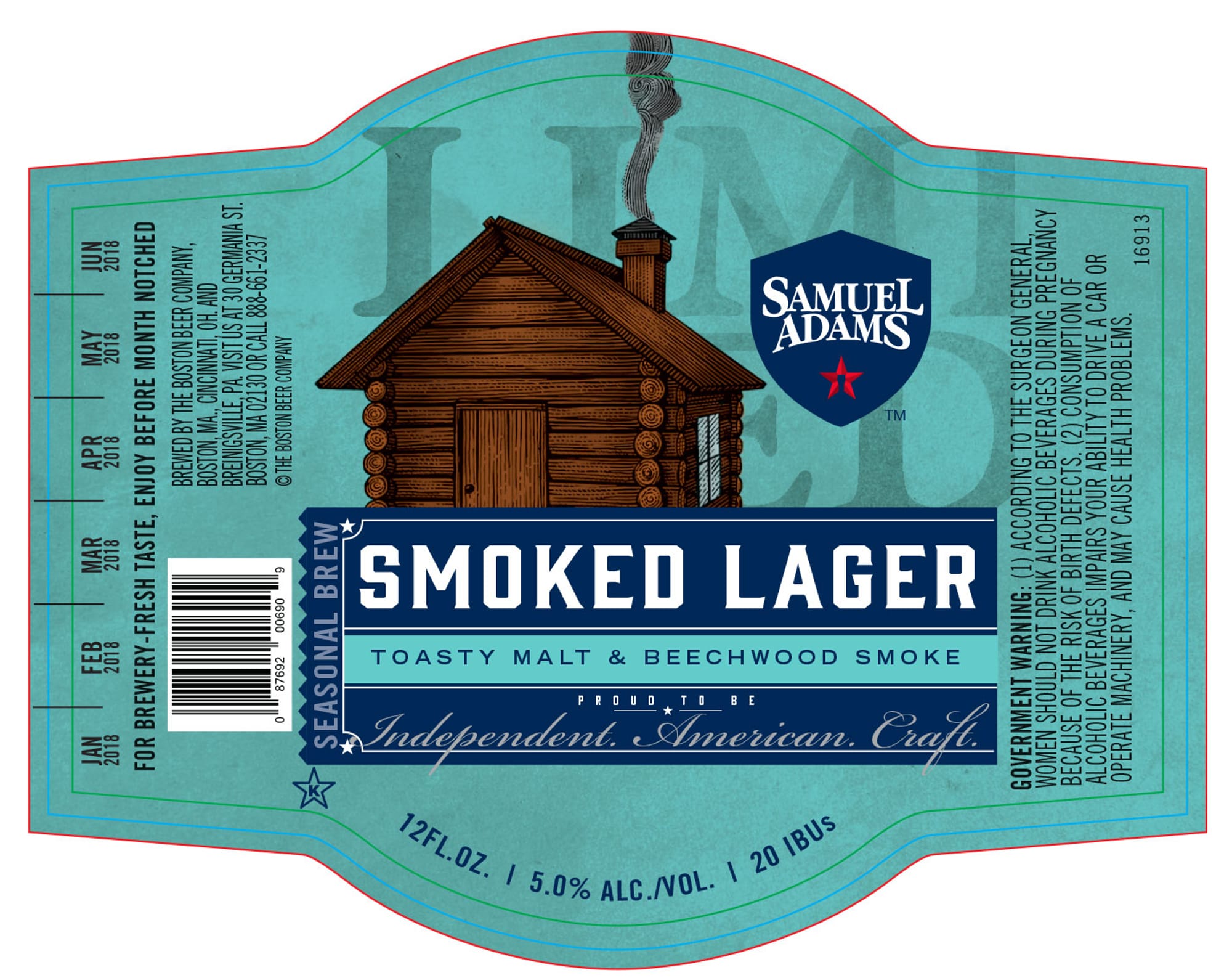 Smoked Lager by Samuel Adams - beer label