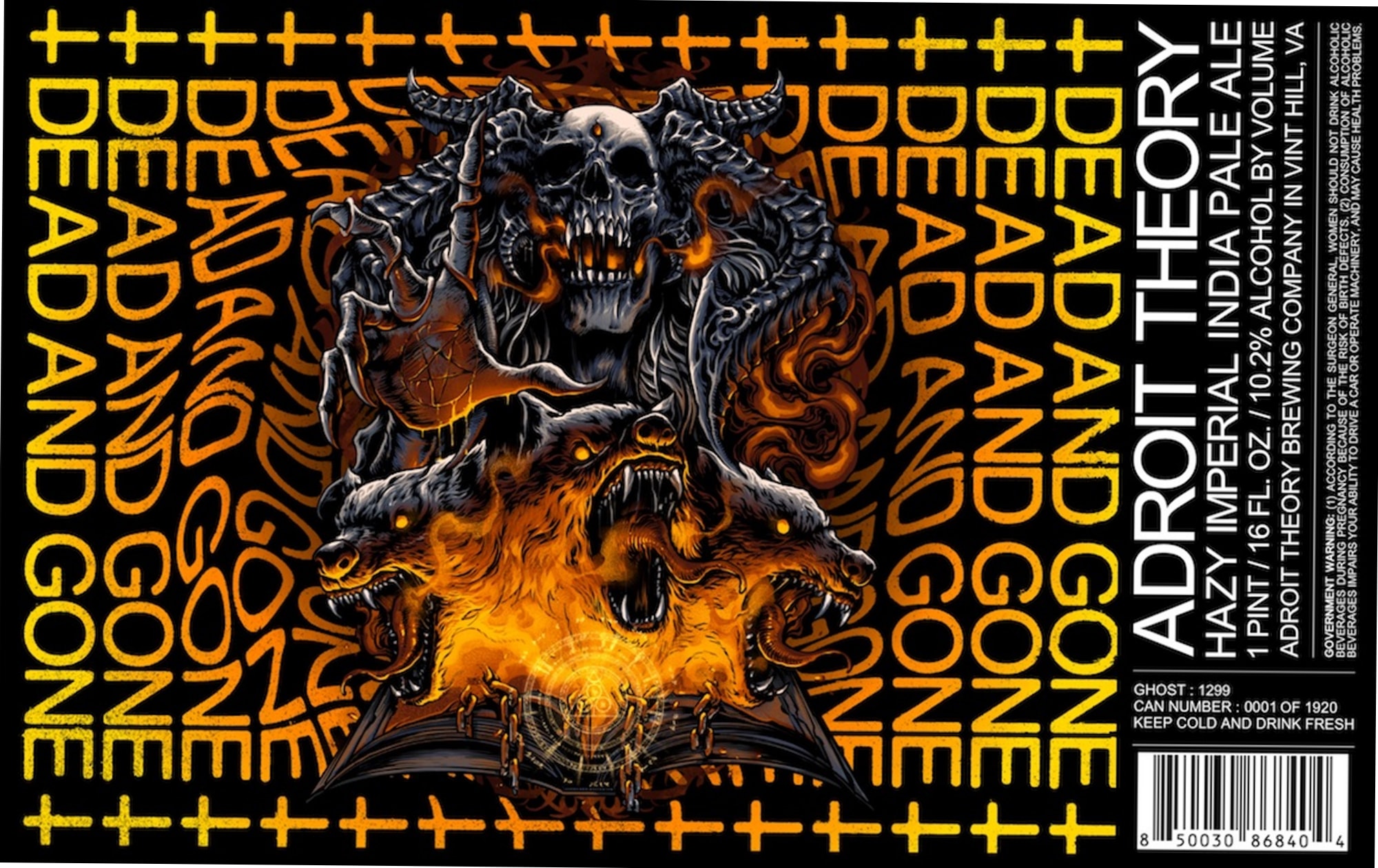 Adroit Theory by Dead Giveaway Brewing Company - beer label