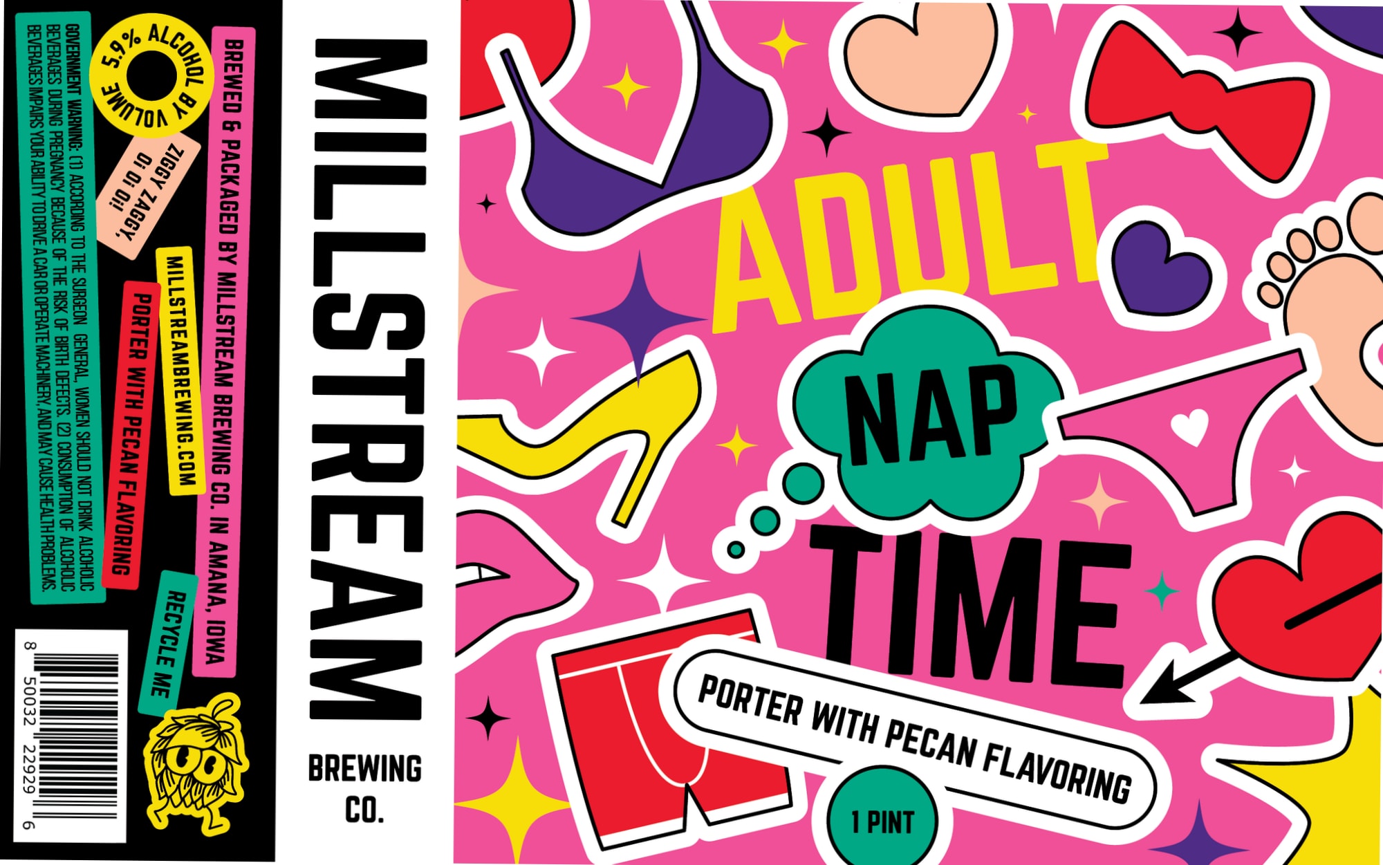Adult Time by Millstream Brewing Co. - beer label