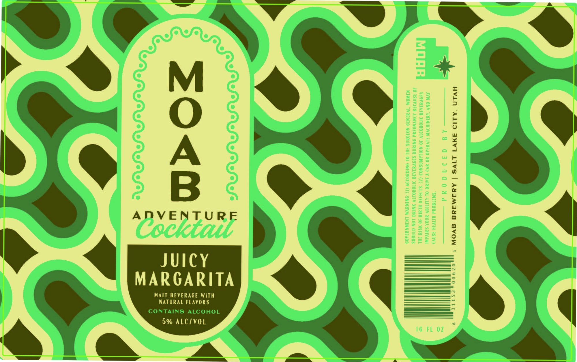 Adventure Cocktail - Juicy Margarita by Moab Brewery - beer label