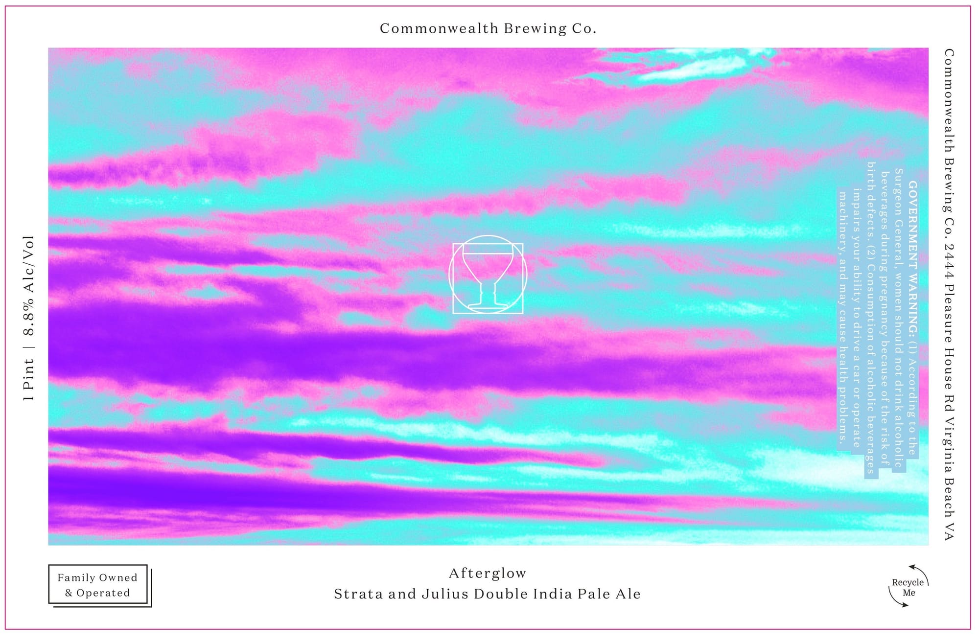 Afterglow by Commonwealth Brewing Co. - beer label