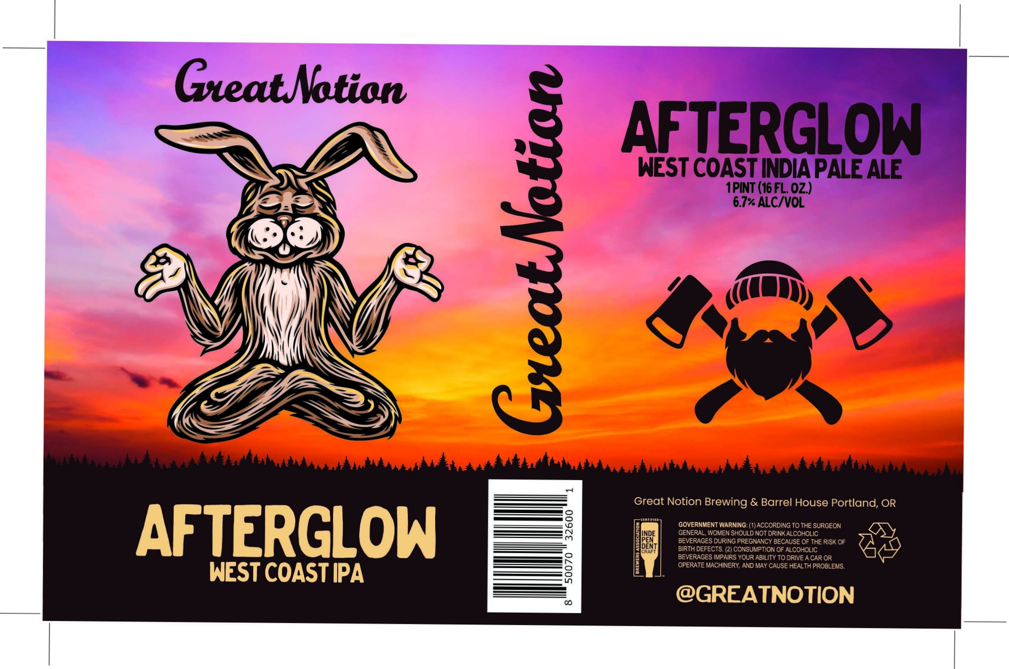 Afterglow by Great Notion Brewing - beer label