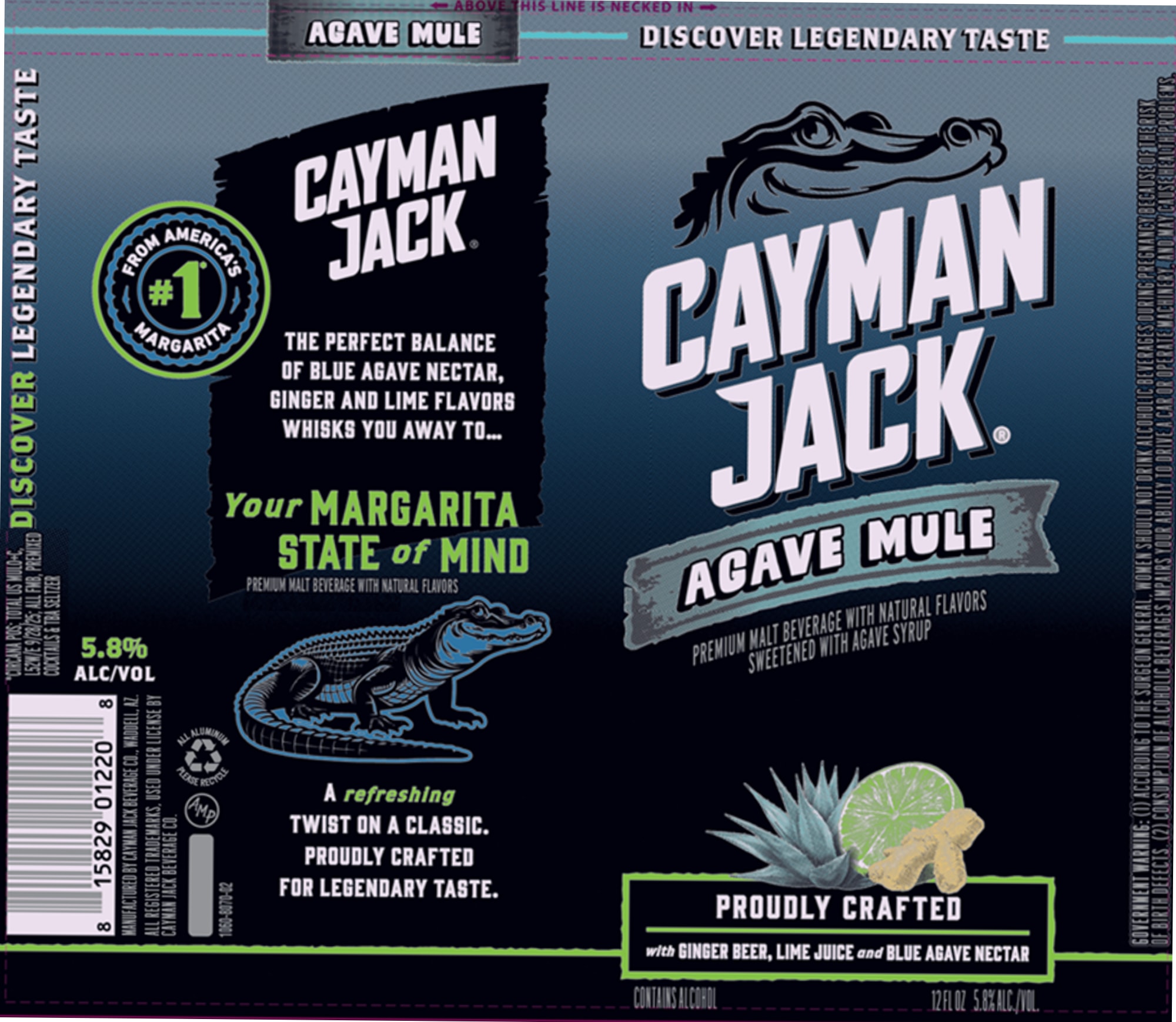 Agave Mule by Cayman Jack - beer label