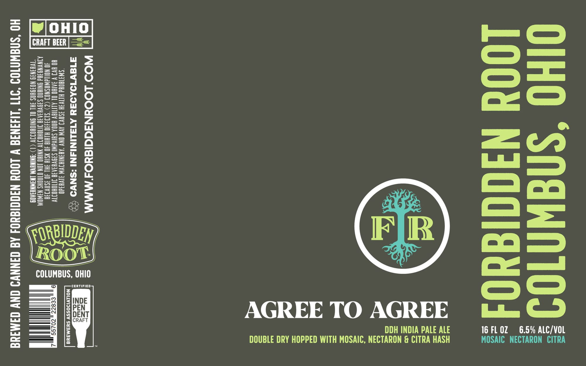 Agree to Agree by Forbidden Root - beer label