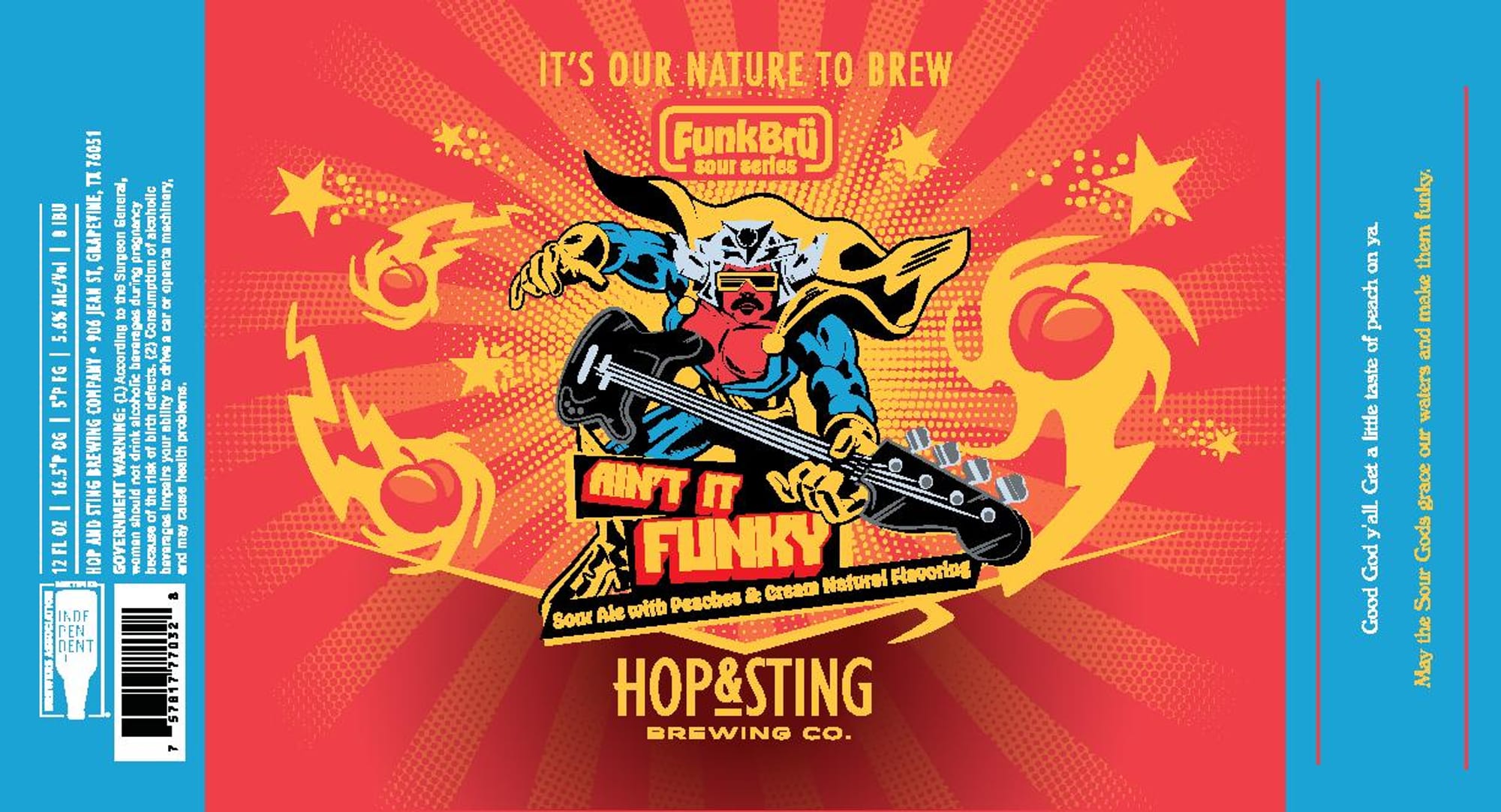 Ain’t It Funky by Hop & Sting Brewing Co. - beer label