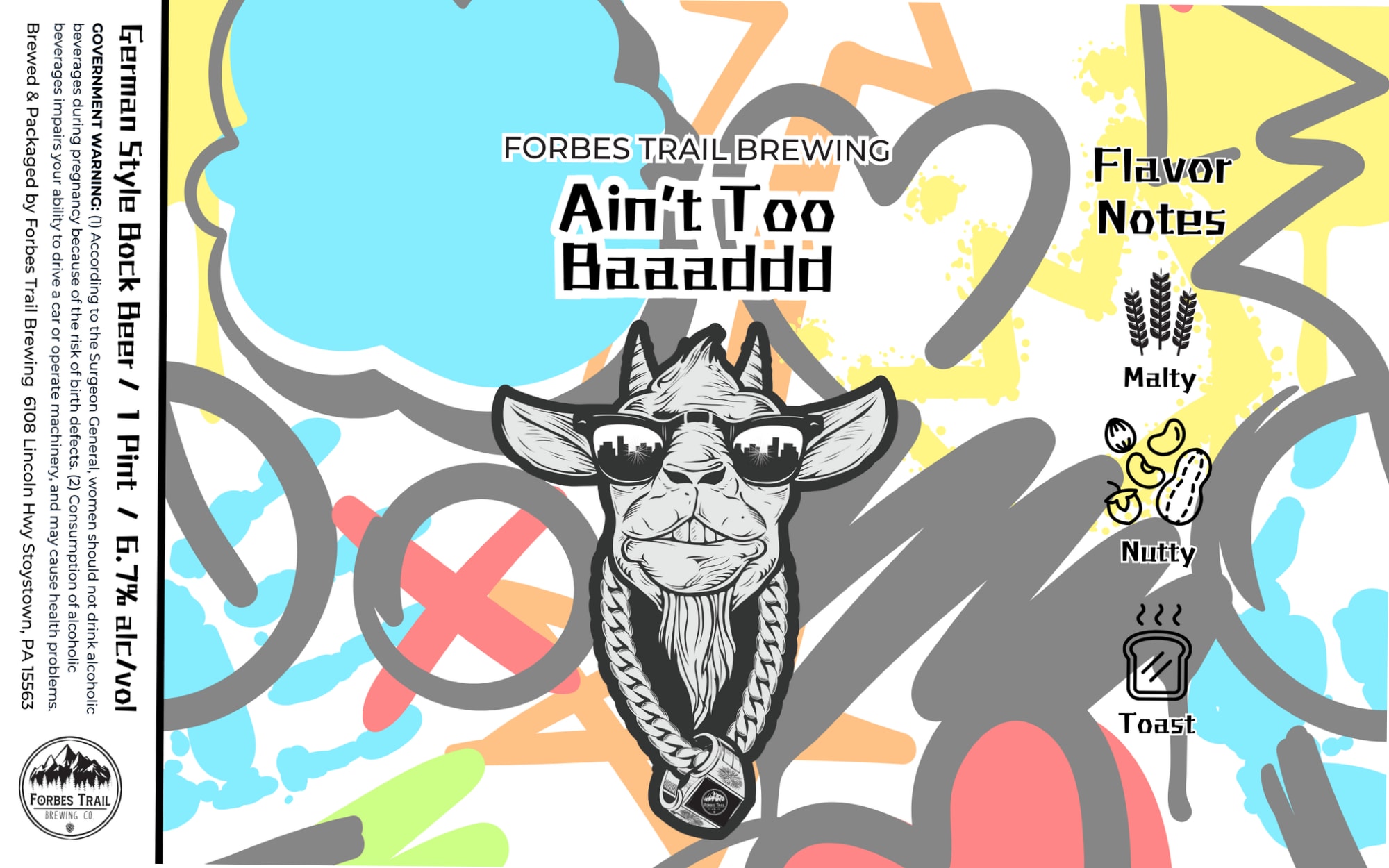 Ain't Too Baaaaddd by Forbes Trail Brewing - beer label