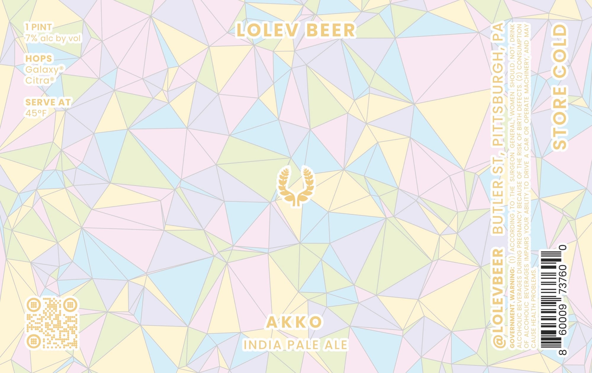 Akko by Lolev Beer - beer label