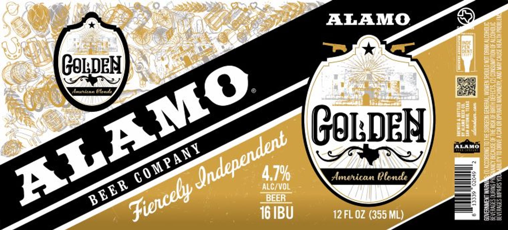 Golden Alamo by Alamo Beer Company - beer label