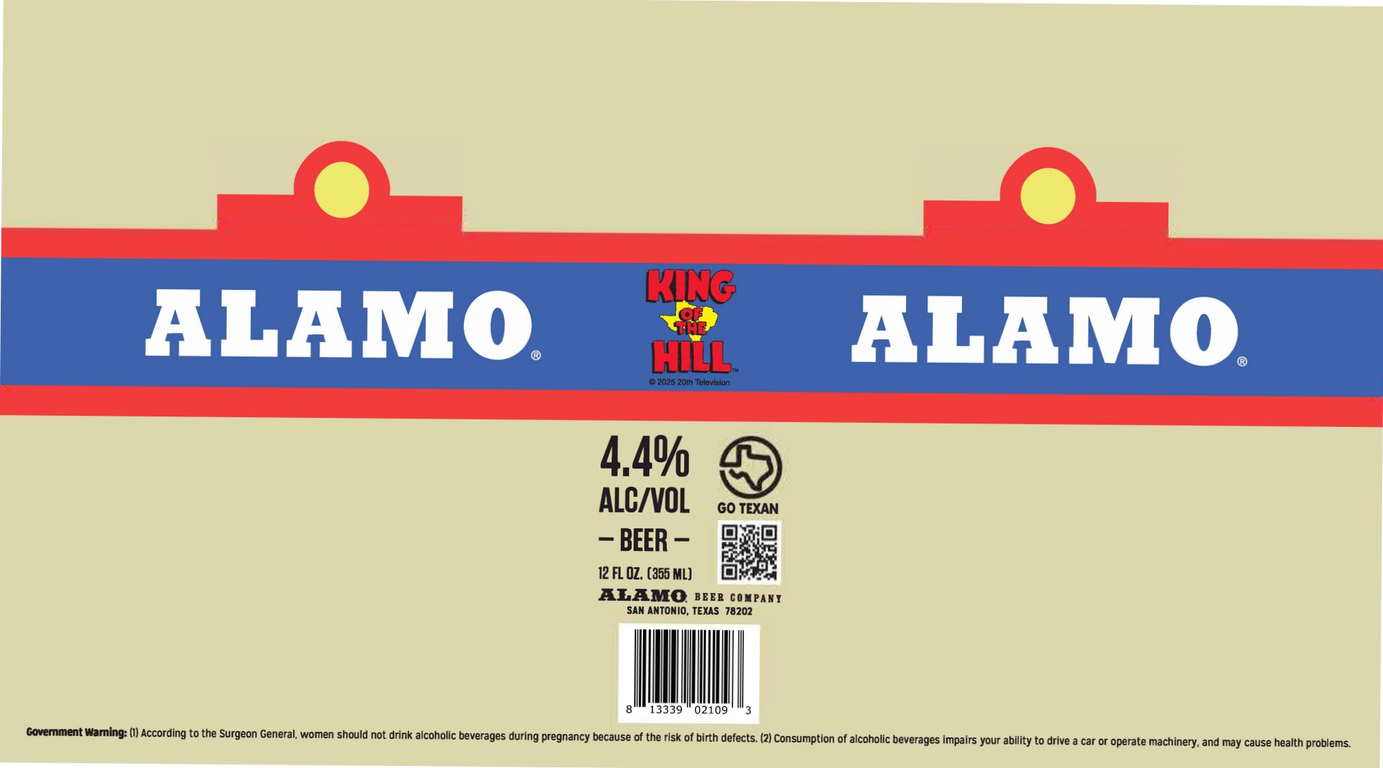 Alamo Beer by Alamo Beer Company - beer label