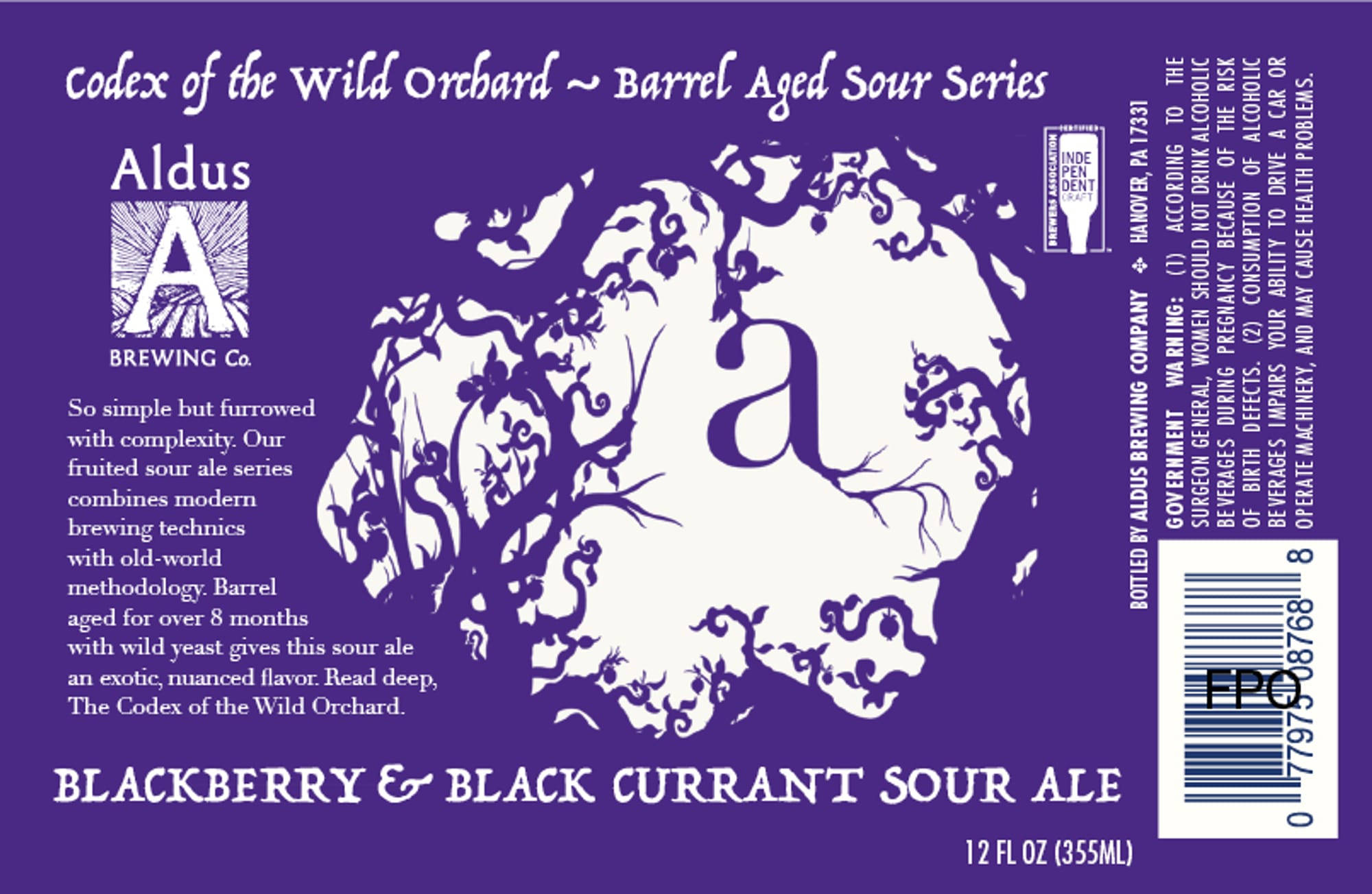 Codex of the Wild Orchard - Aldus A by Aldus Brewing Co. - beer label