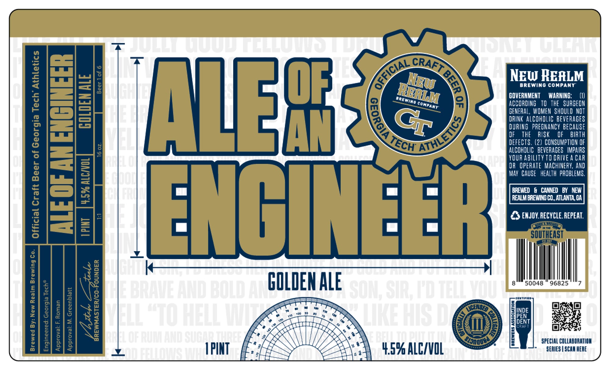 Ale of an Engineer by New Realm Brewing Company - beer label