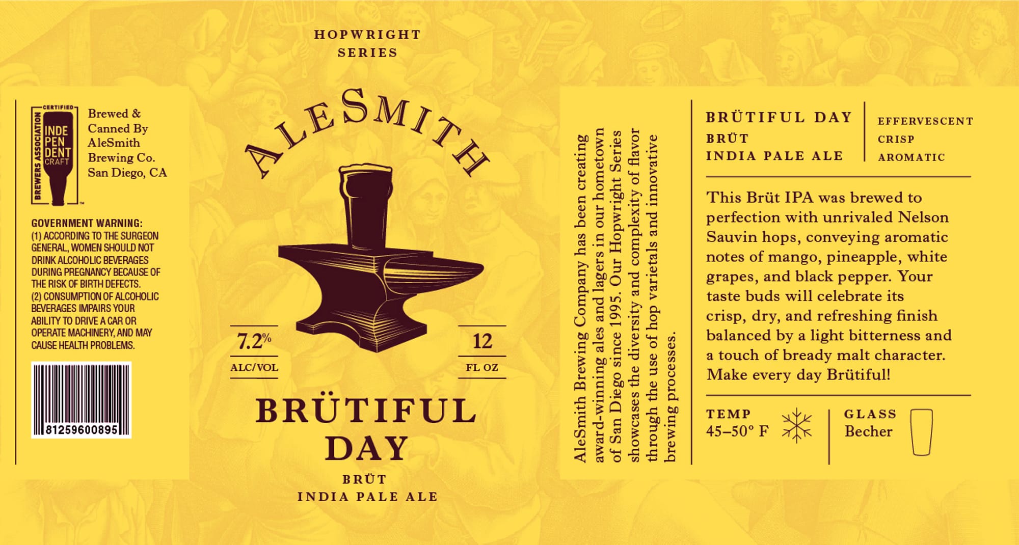 Brütiful Day by AleSmith Brewing Co. - beer label