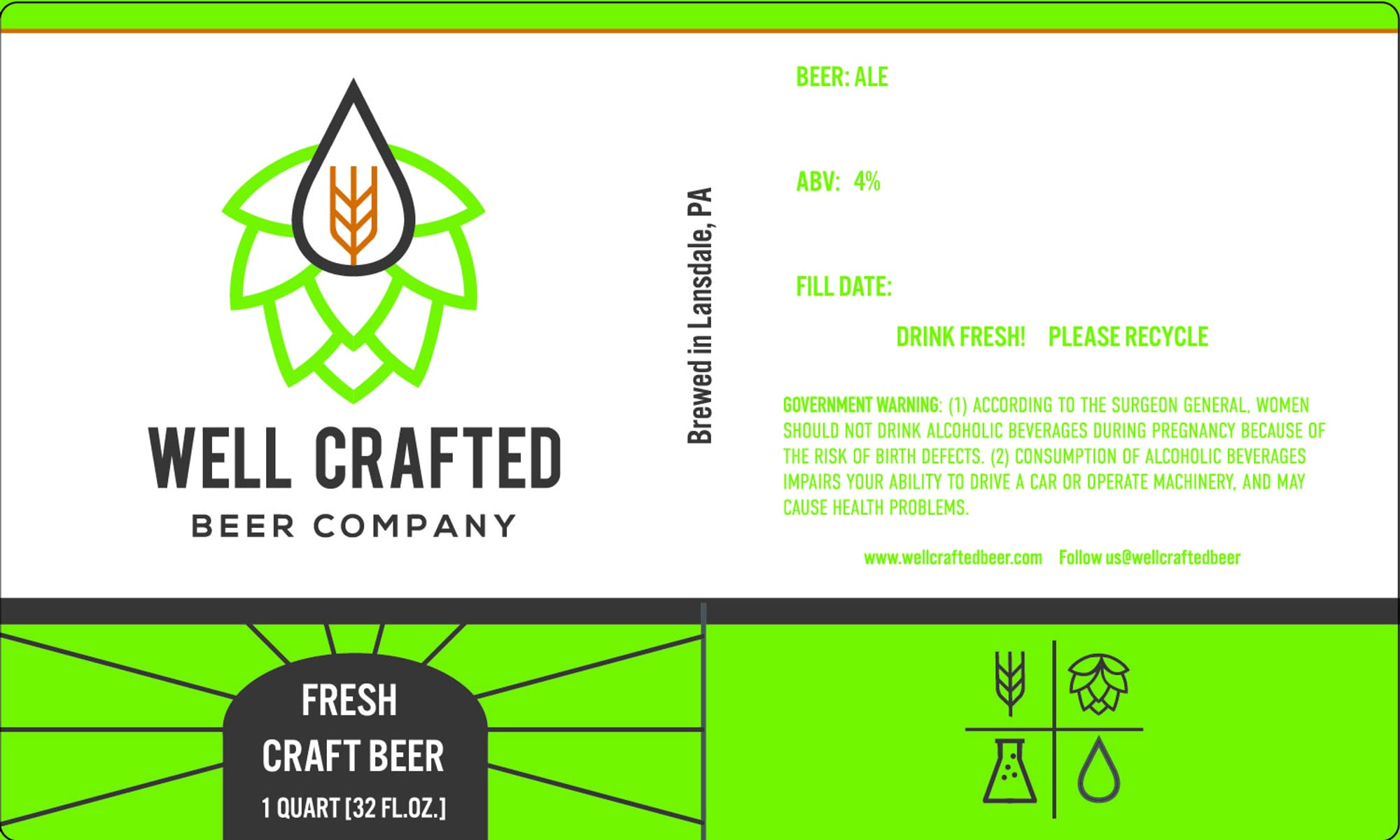 Ale by Well Crafted Beer Company - beer label
