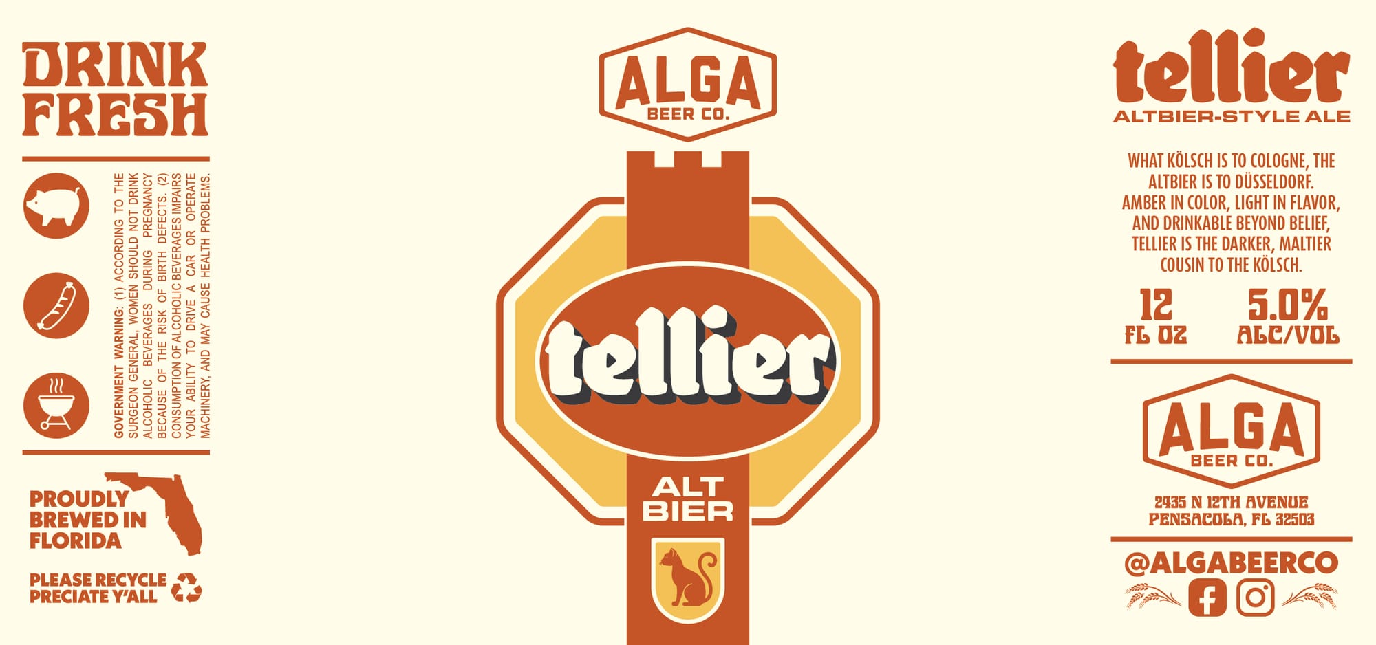 Tellier by Alga Beer Co. - beer label