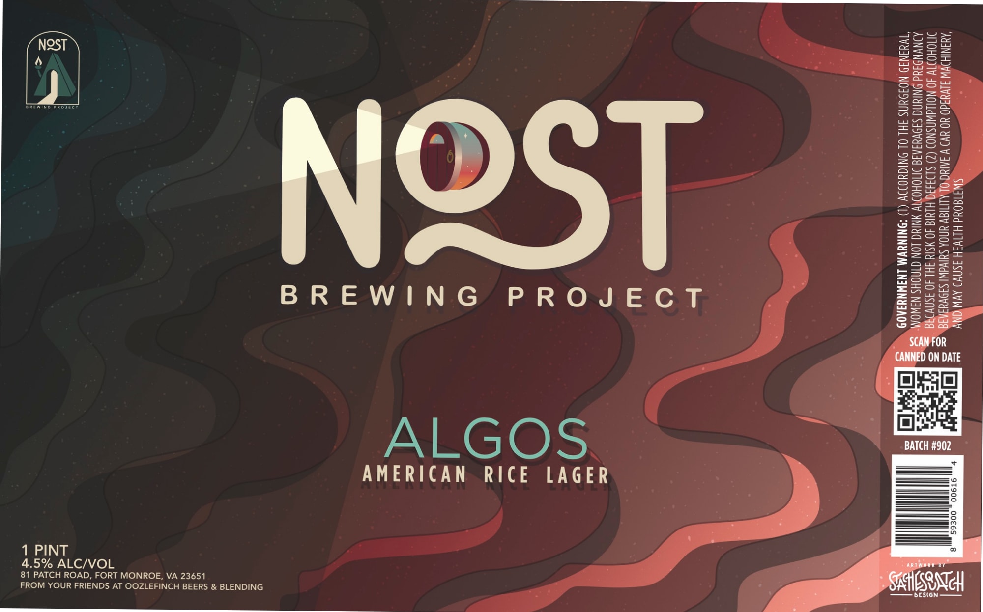 Algøs by NØST Brewing Project - beer label