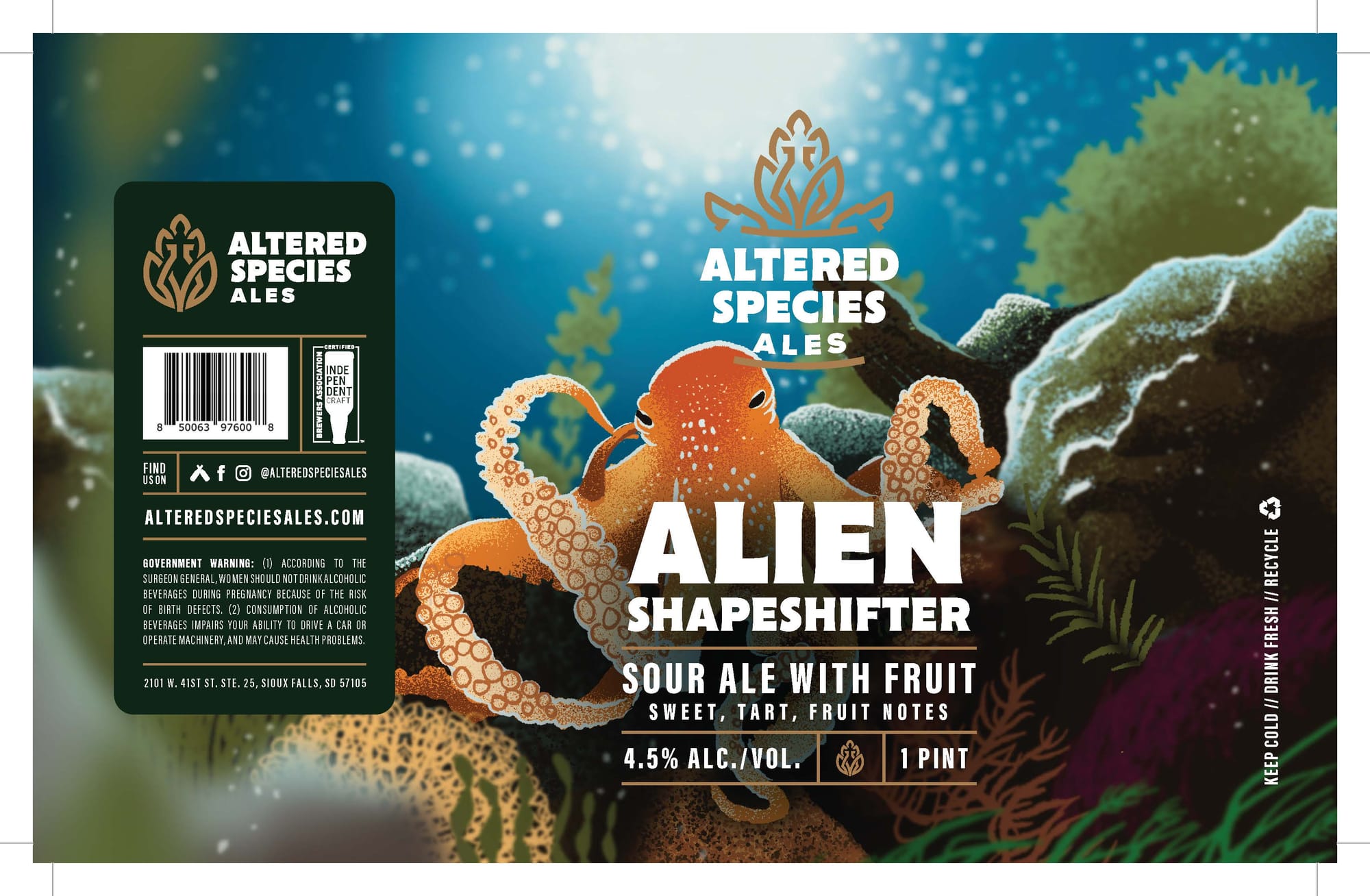 Alien Shapesifter by Altered Species Ales - beer label
