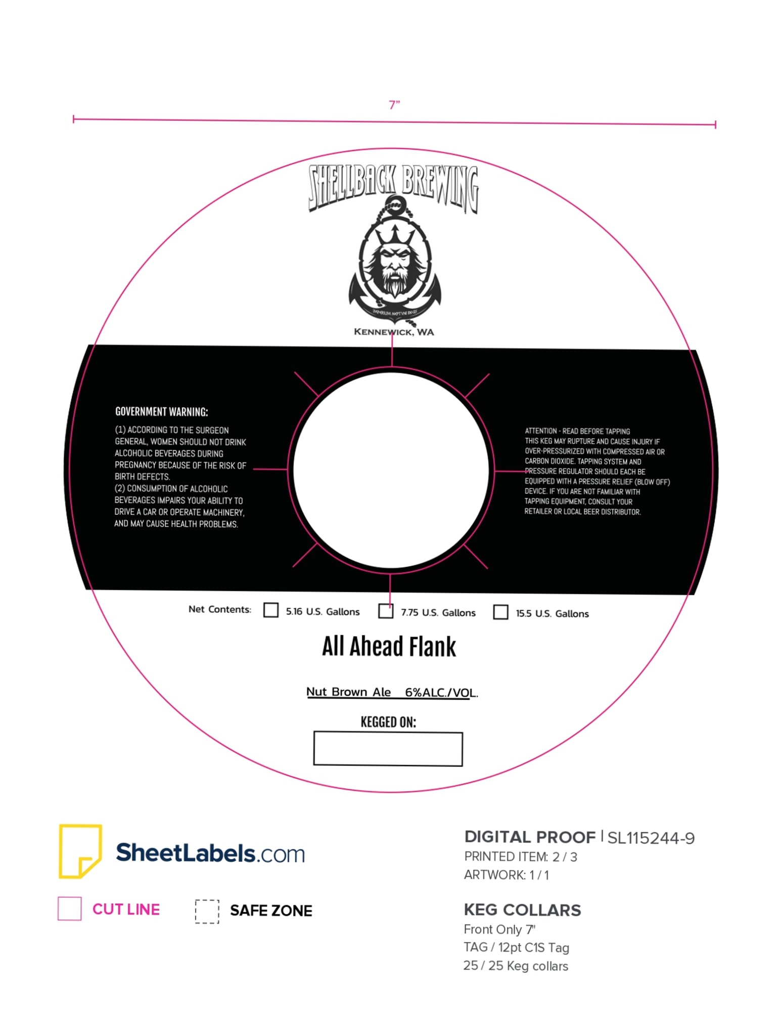 All Ahead Flank by Shellback Brewing - beer label