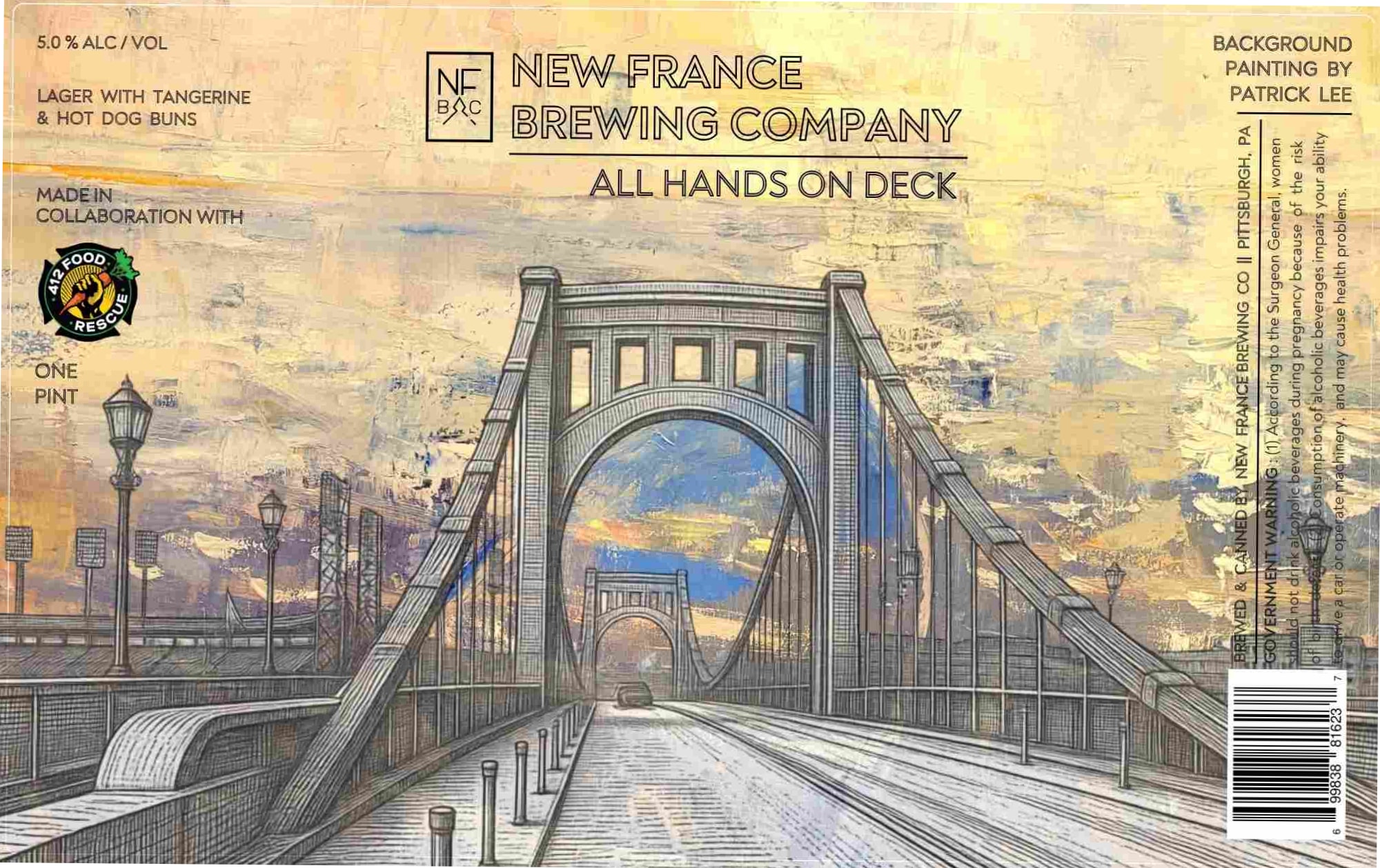 All Hands on Deck by New France Brewing Company - beer label