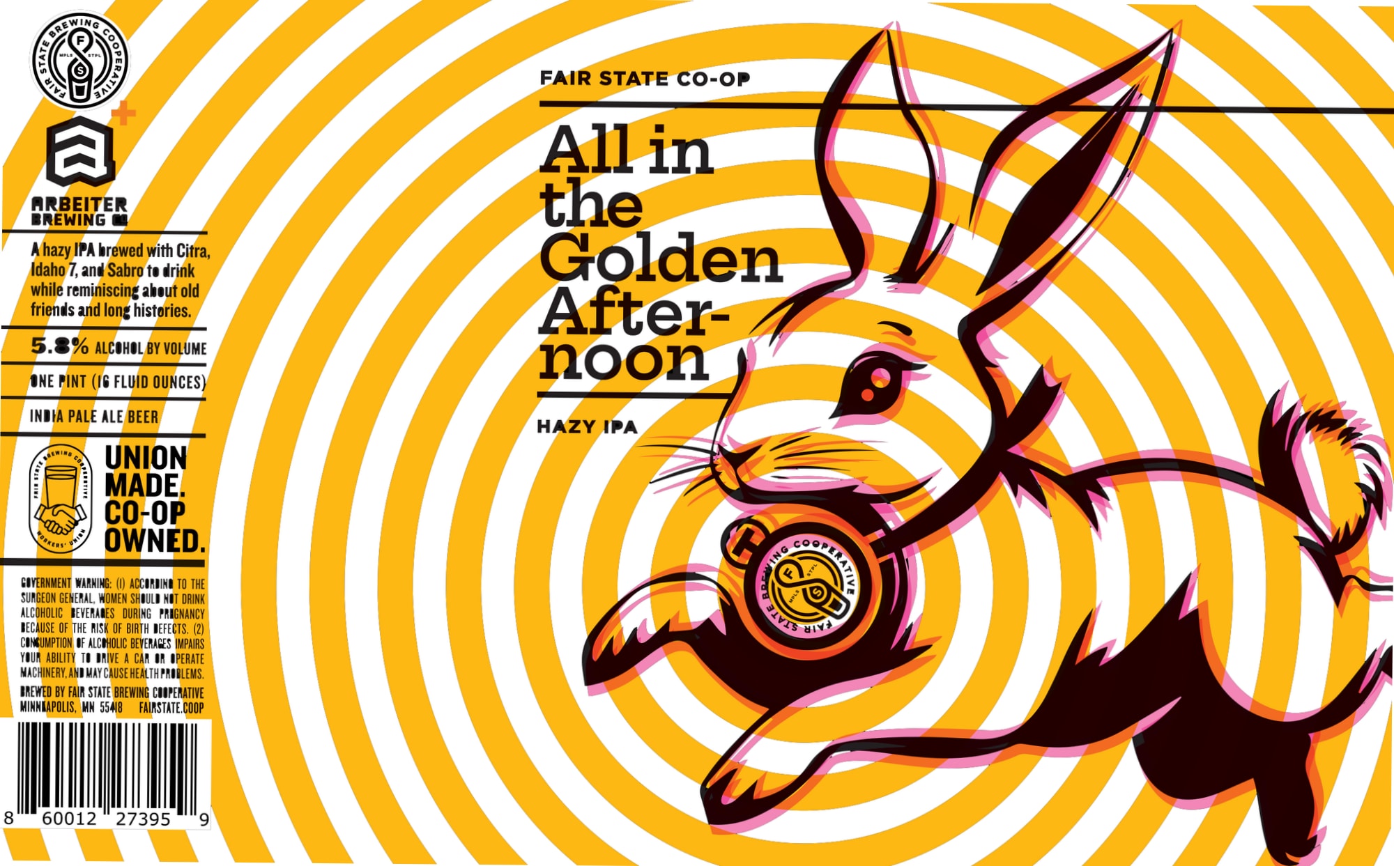 All in the Golden Afternoon by Fair State Co-op - beer label