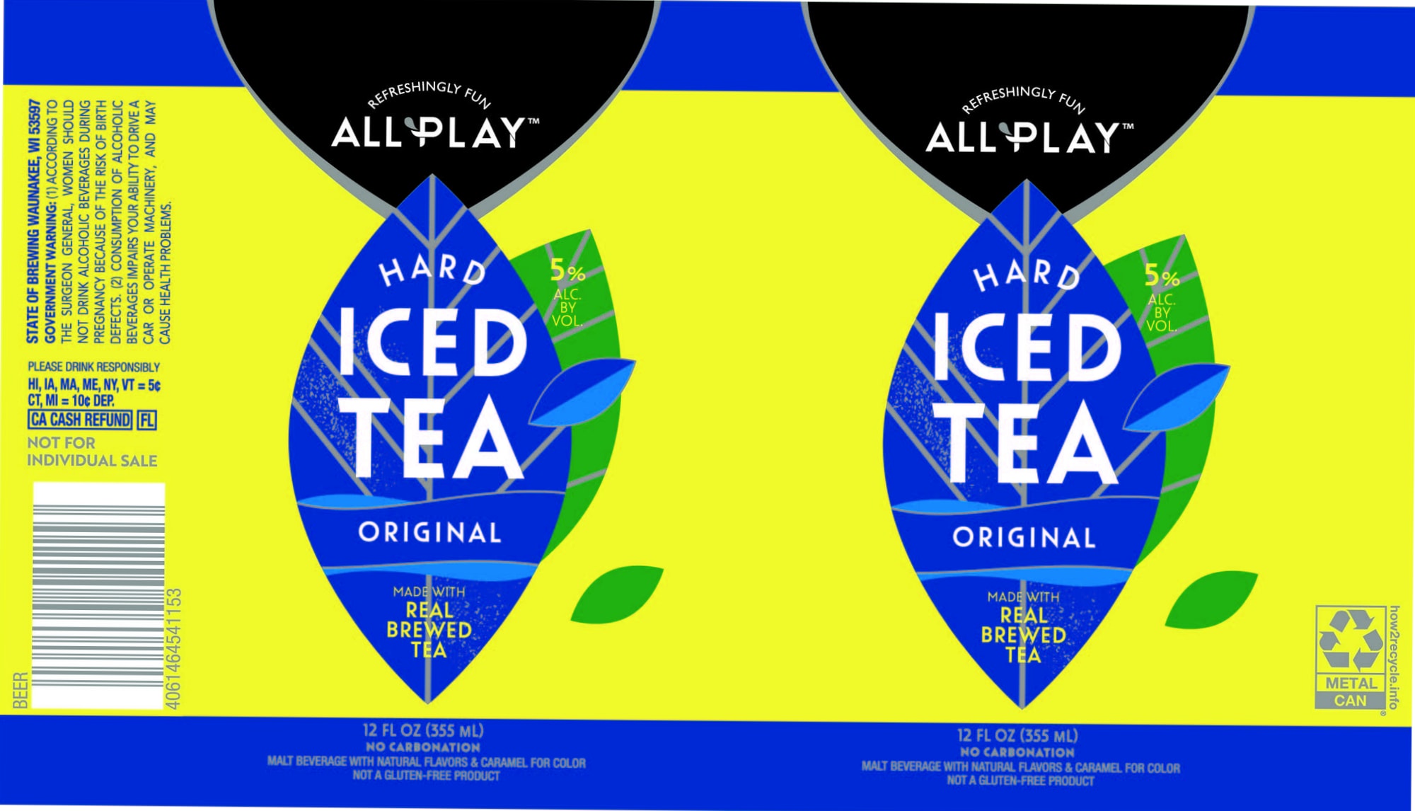 All Play Hard Iced Tea Original by Mike’s Hard Lemonade Co. - beer label