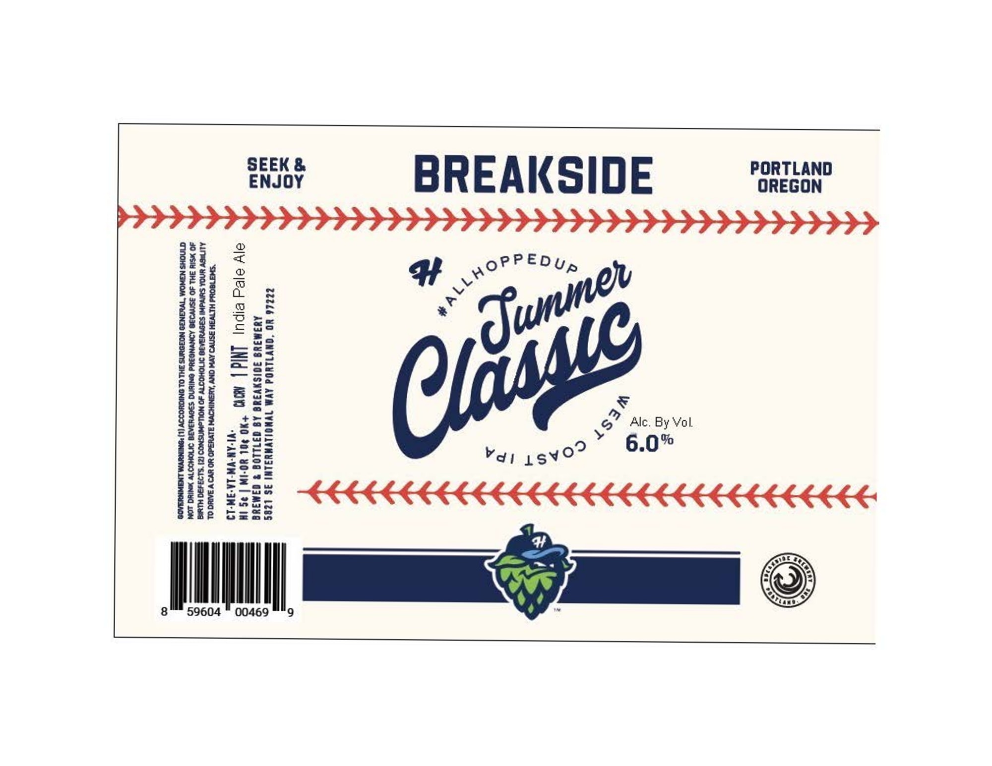 #AllHoppedupt Summer Classic by Breakside Brewery - beer label