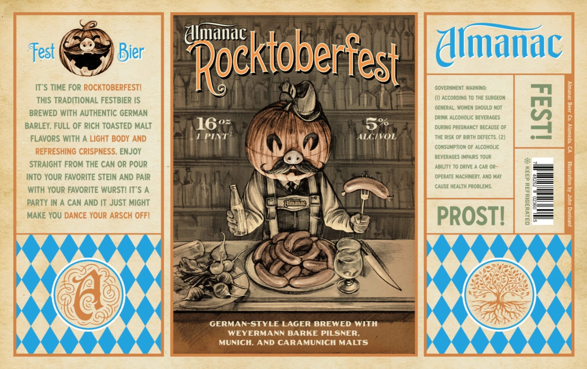 Rocktoberfest by Almanac Beer Co. - beer label