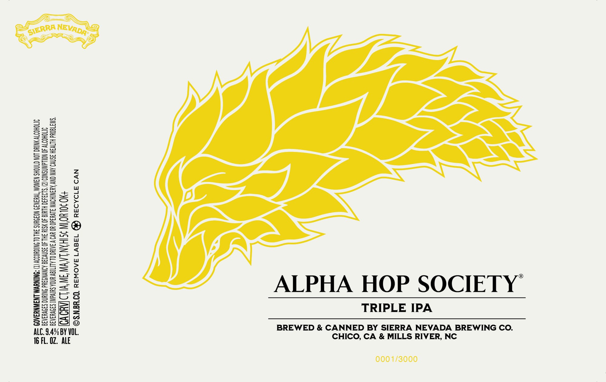 Alpha Hop Society by Sierra Nevada Brewing Co. - beer label