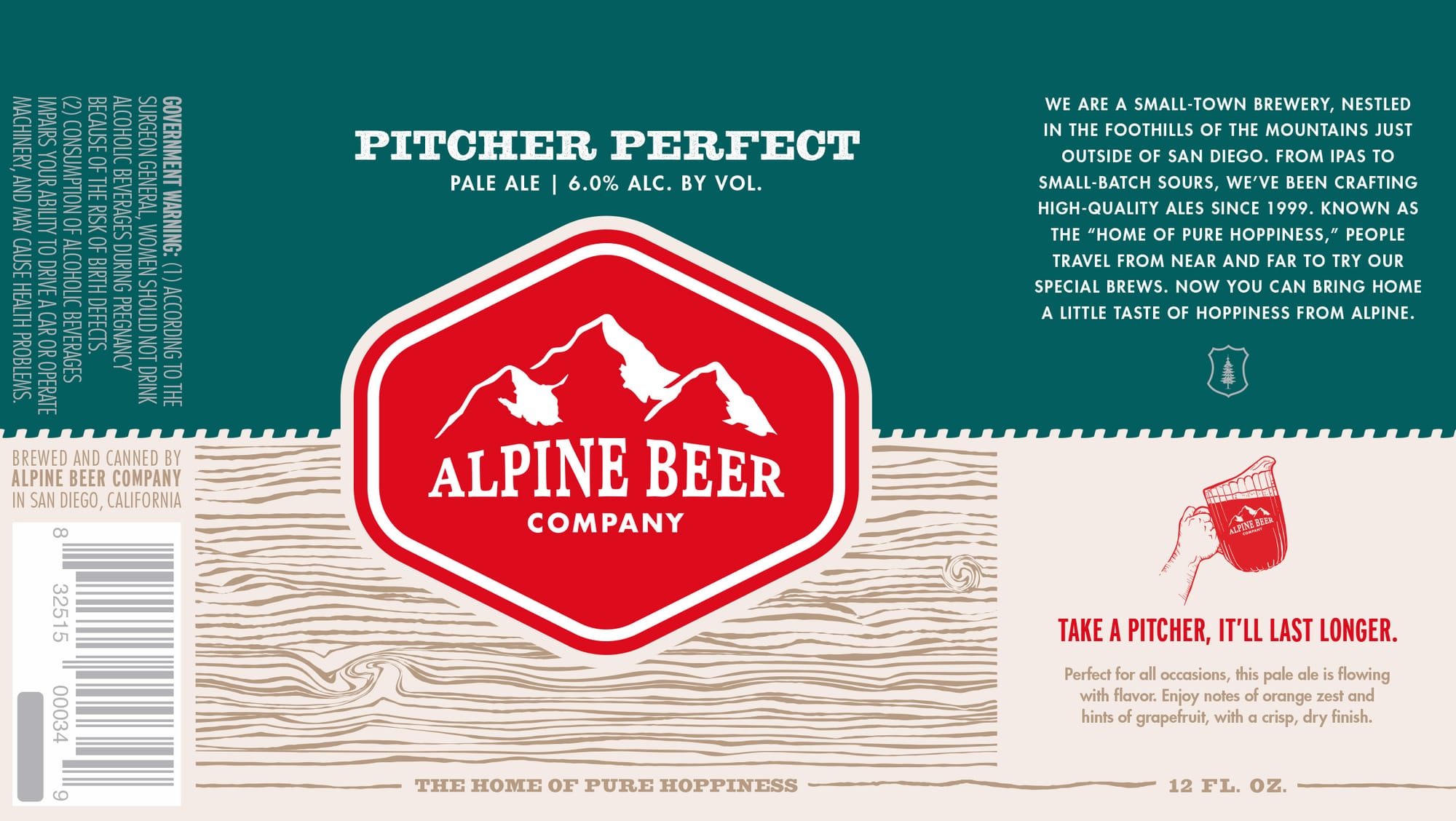 Pitcher Perfect by Alpine Beer Company - beer label