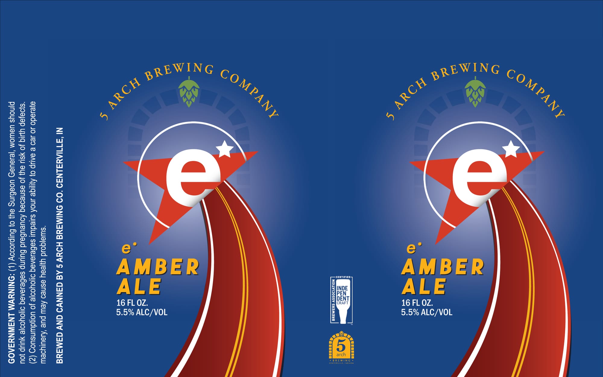 Amber Ale by 5 Arch Brewing Company - beer label