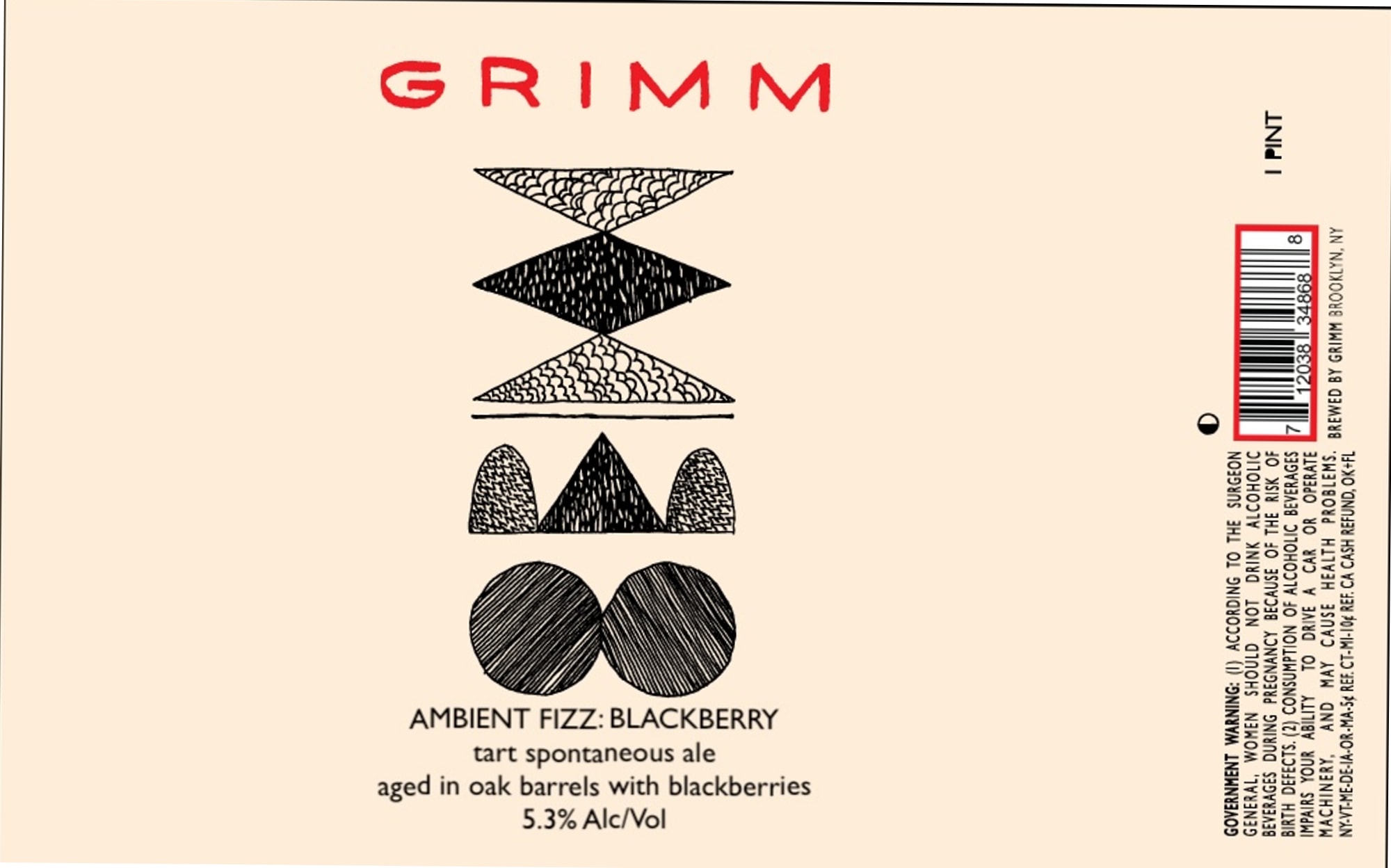 Ambient Fizz: Blackberry by Grimm Artisanal Ales - beer label