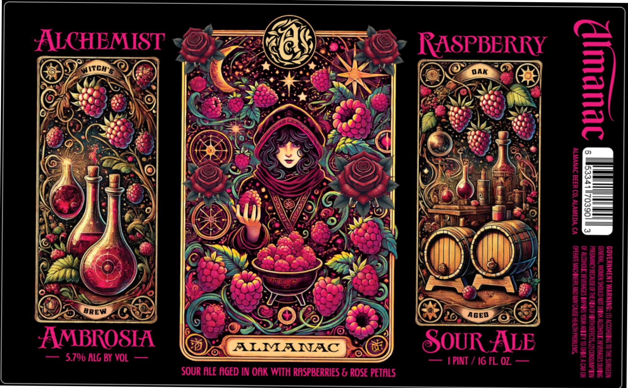 Ambrosia by Almanac Beer Co. - beer label