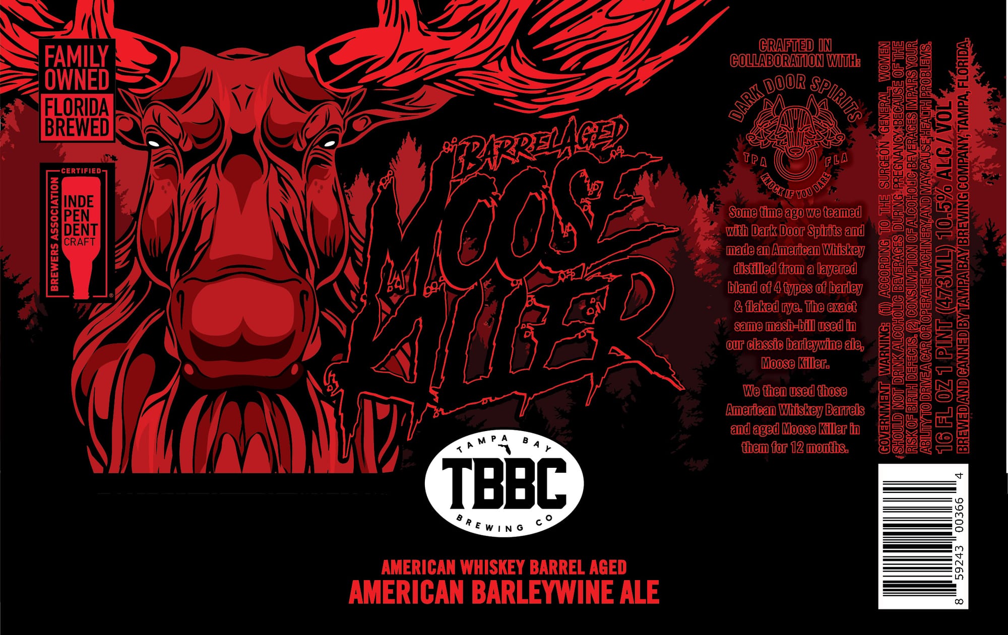 American Barleywine Ale by Tampa Bay Brewing Co. - beer label