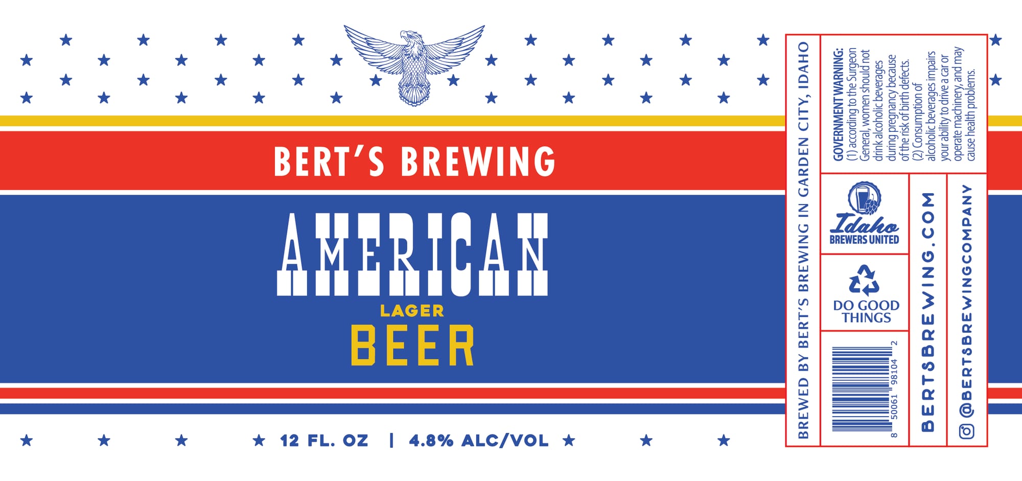 American Lager by Bert’s Brewing - beer label