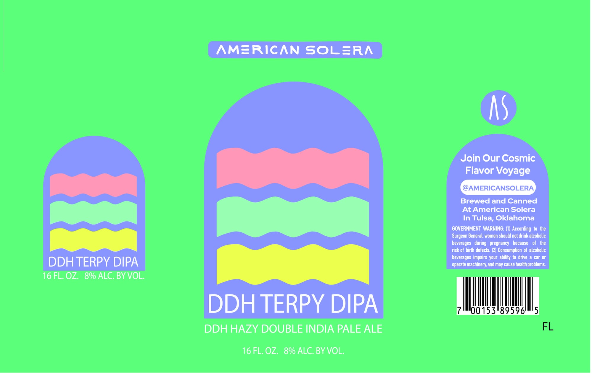 DDH Terpy DIPA by American Solera - beer label