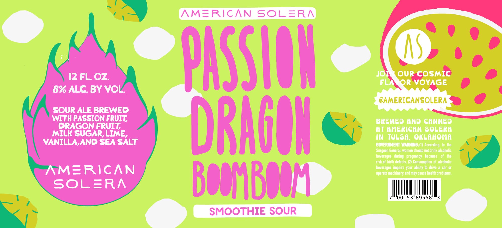 Passion Dragon Boomboom by American Solera - beer label